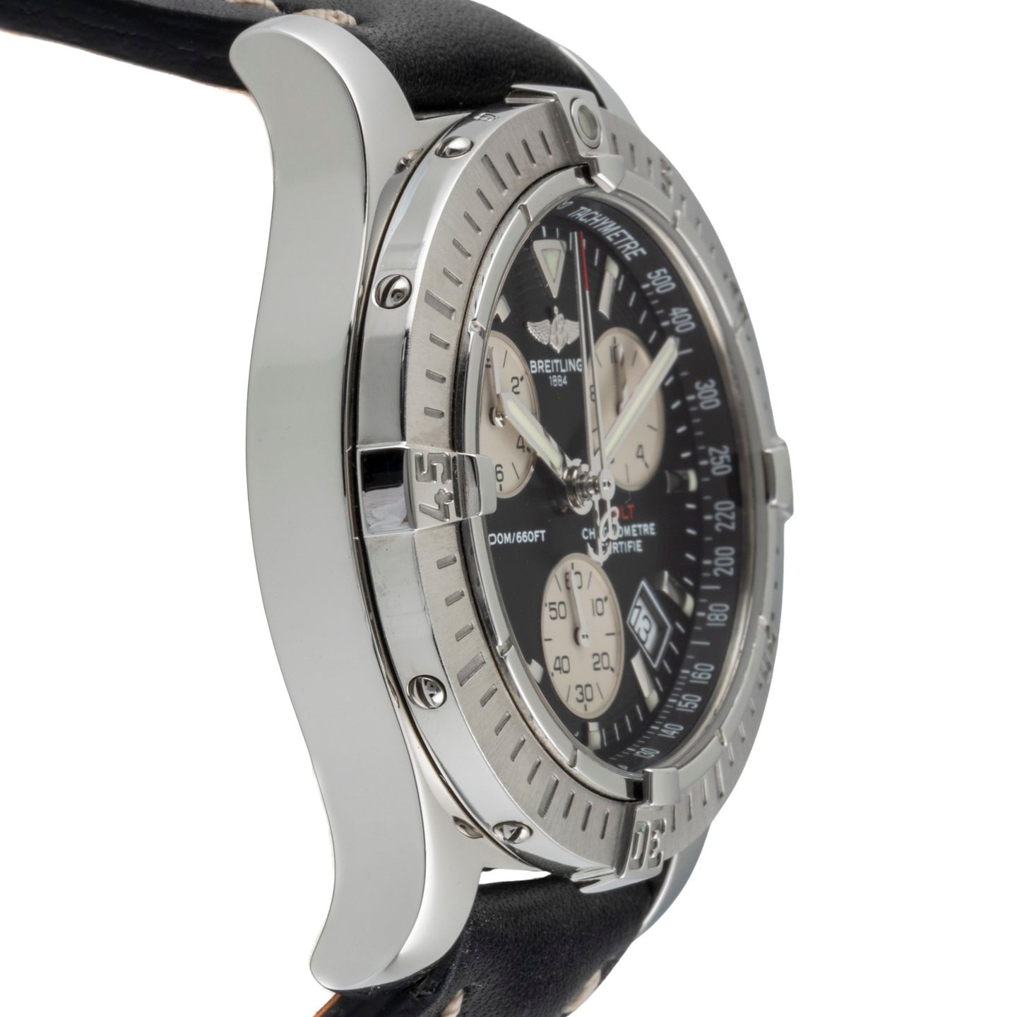 Breitling Colt Chronograph A73380-018 (Unknown (random serial)) - Black dial 41 mm Steel case (7/8)