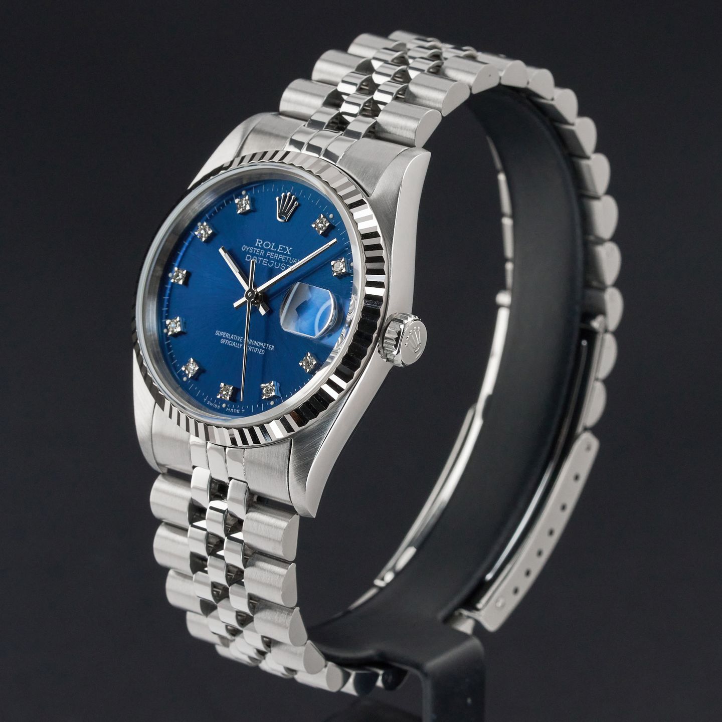 Rolex Datejust 36 16234 (1994) - Blue dial 36 mm Steel case (4/8)