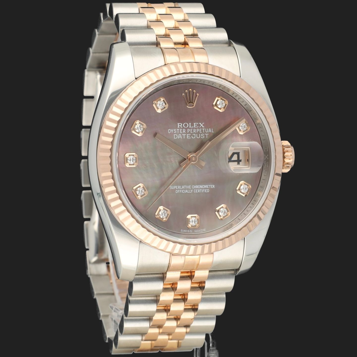 Rolex Datejust 36 116231 (Unknown (random serial)) - Pearl dial 36 mm Gold/Steel case (4/8)
