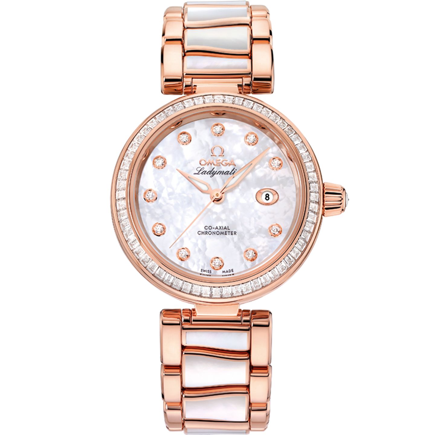 Omega De Ville Ladymatic 425.65.34.20.55.007 (2025) - Parelmoer wijzerplaat 34mm Roségoud (1/1)