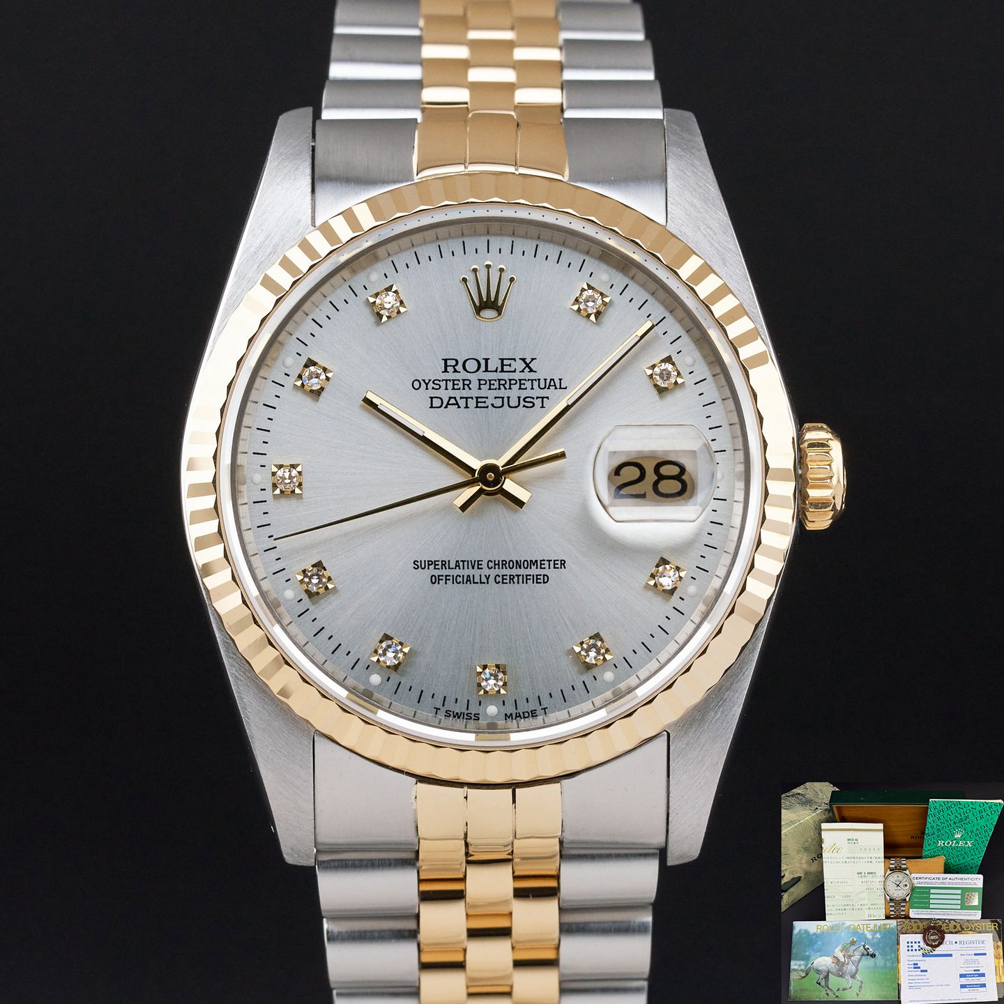 Rolex Datejust 36 16233 (1989) - 36mm Goud/Staal (1/8)
