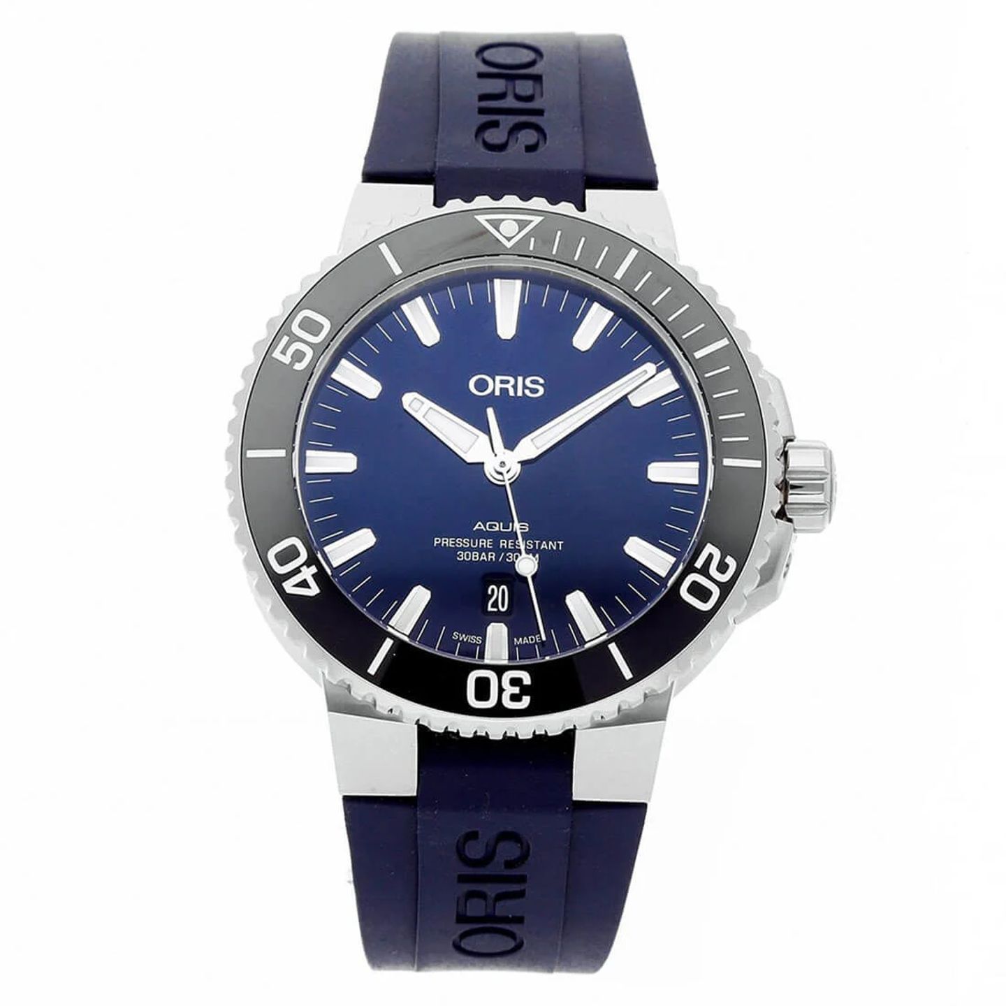 Oris Aquis Date 01 733 7730 4135-07 4 24 65EB (2023) - Blauw wijzerplaat 44mm Staal (3/3)