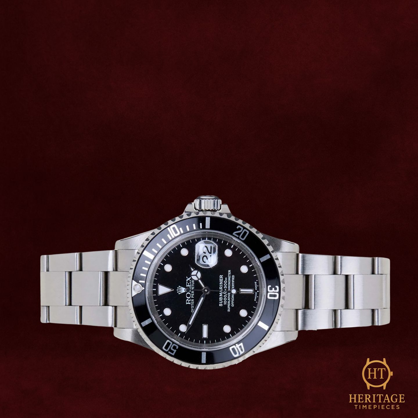 Rolex Submariner Date 16610 (2002) - Zwart wijzerplaat 40mm Staal (6/8)