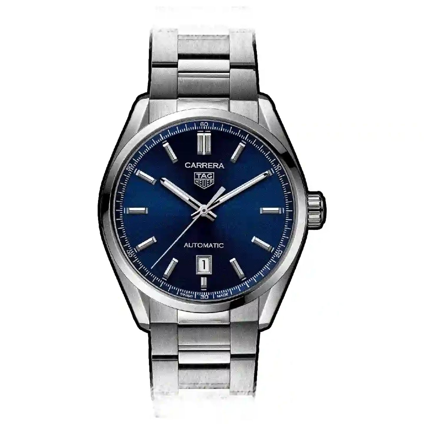 TAG Heuer Carrera Calibre 5 WBN2112.BA0639 (2025) - Blauw wijzerplaat 39mm Staal (3/3)