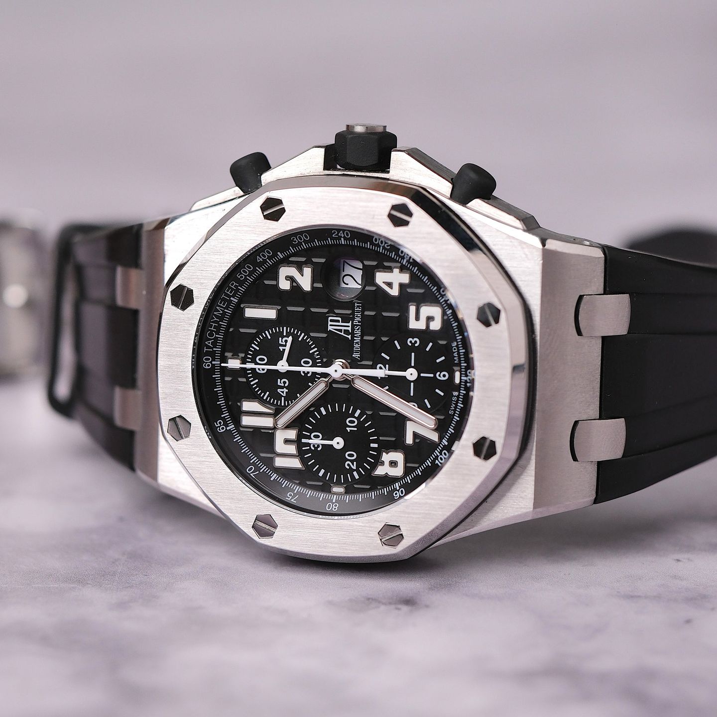 Audemars Piguet Royal Oak Offshore Chronograph Volcano 26170ST.OO.D101CR.03 (Onbekend (willekeurig serienummer)) - Zwart wijzerplaat 42mm Staal (1/6)
