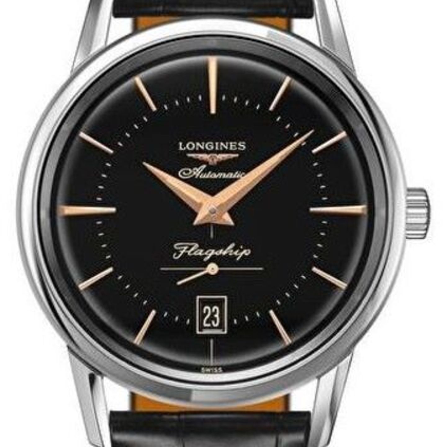Longines Flagship Heritage L4.795.45.80 (2025) - Black dial 39 mm Steel case (1/1)
