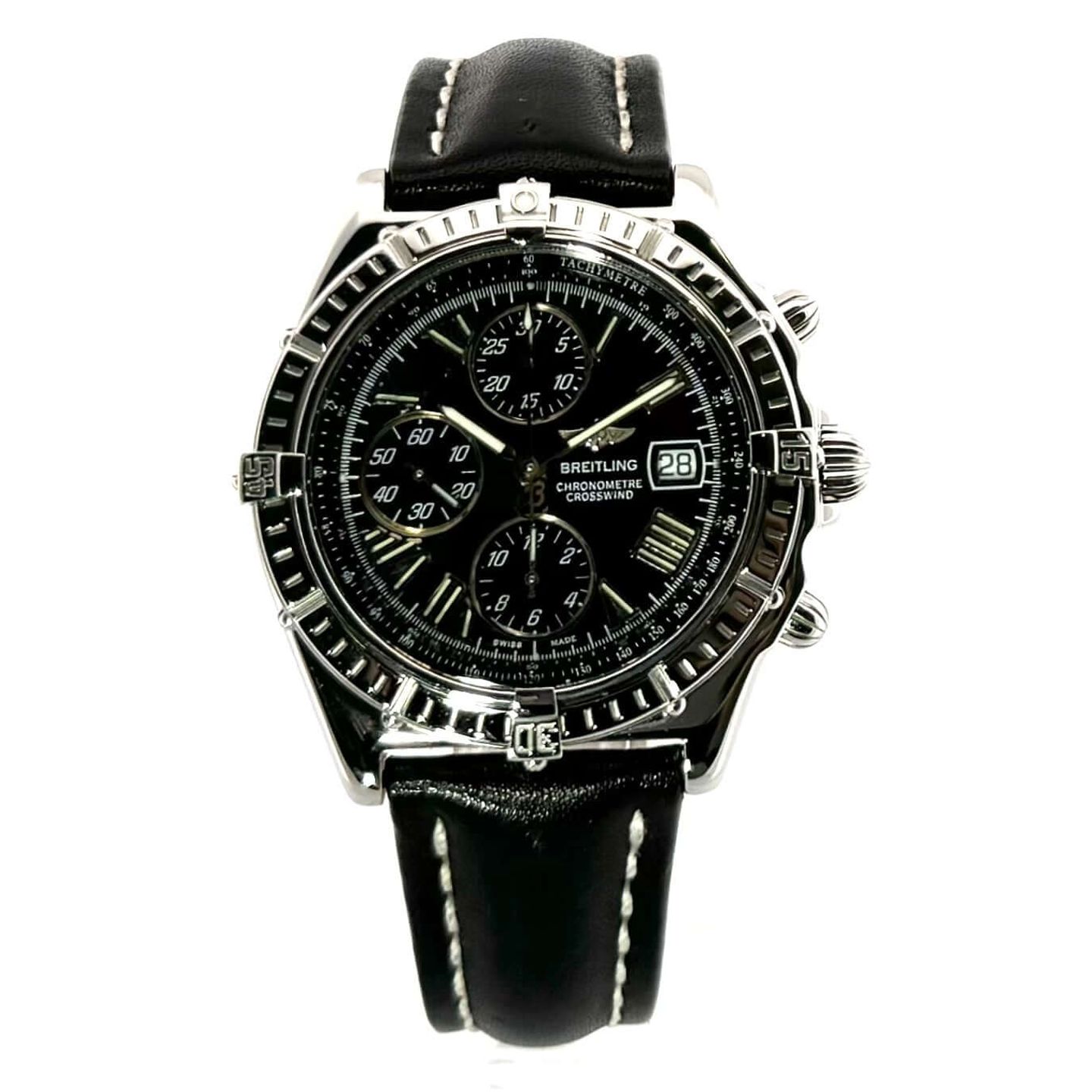 Breitling Crosswind Racing A13355 (2001) - Zwart wijzerplaat 43mm Staal (2/8)