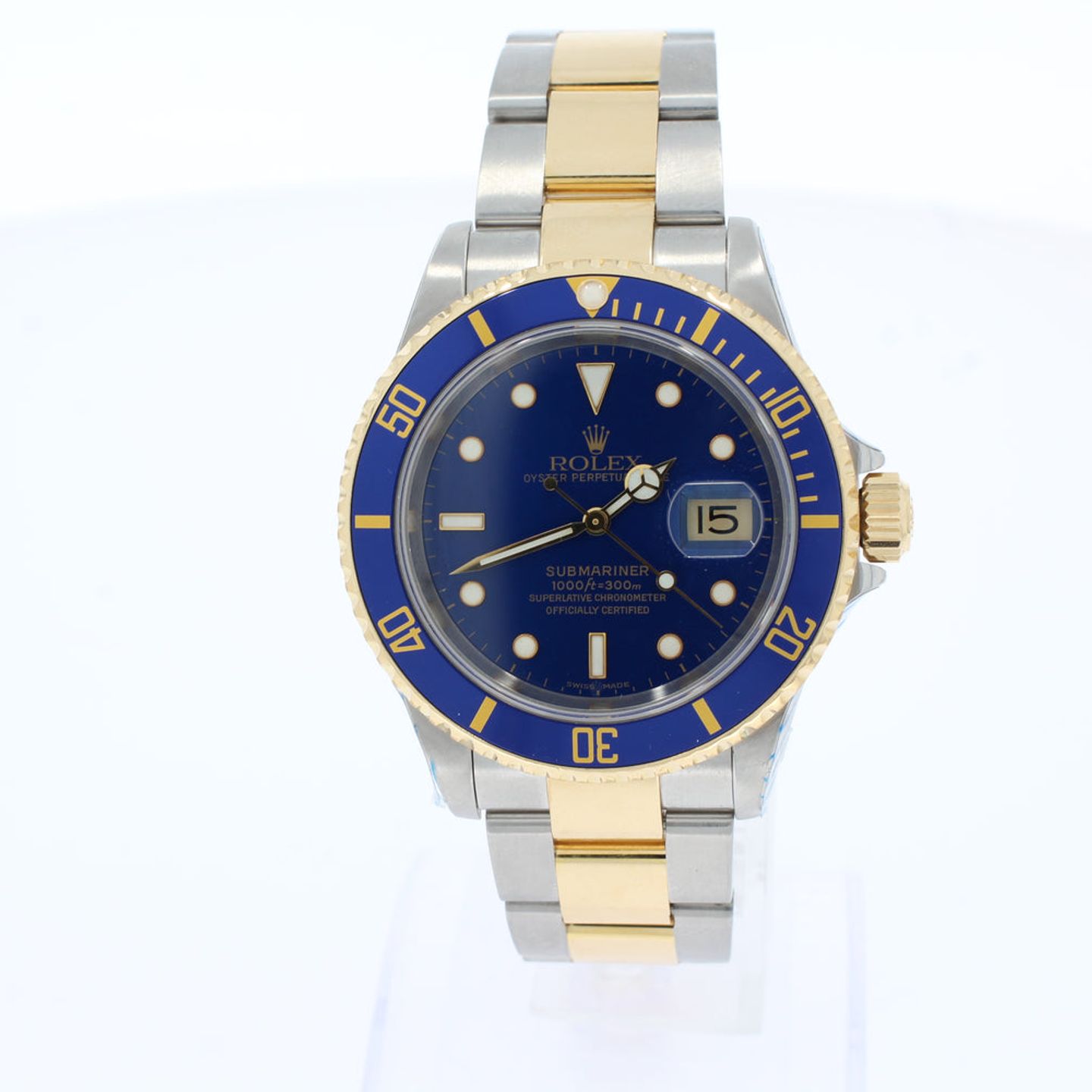 Rolex Submariner Date 16613 (2002) - 40 mm Gold/Steel case (1/8)