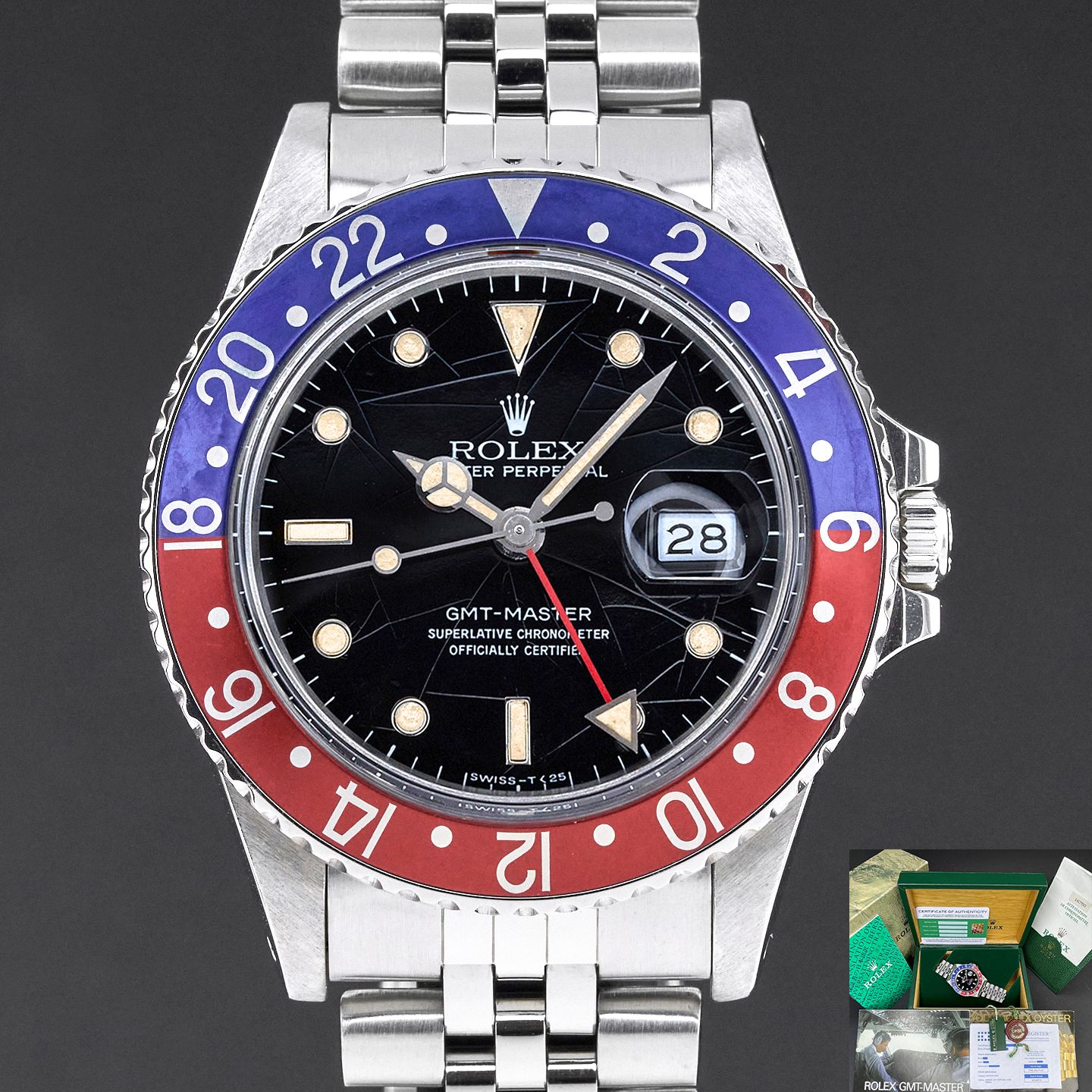 Rolex GMT-Master 16750 (1986) - Black dial 40 mm Steel case (1/8)