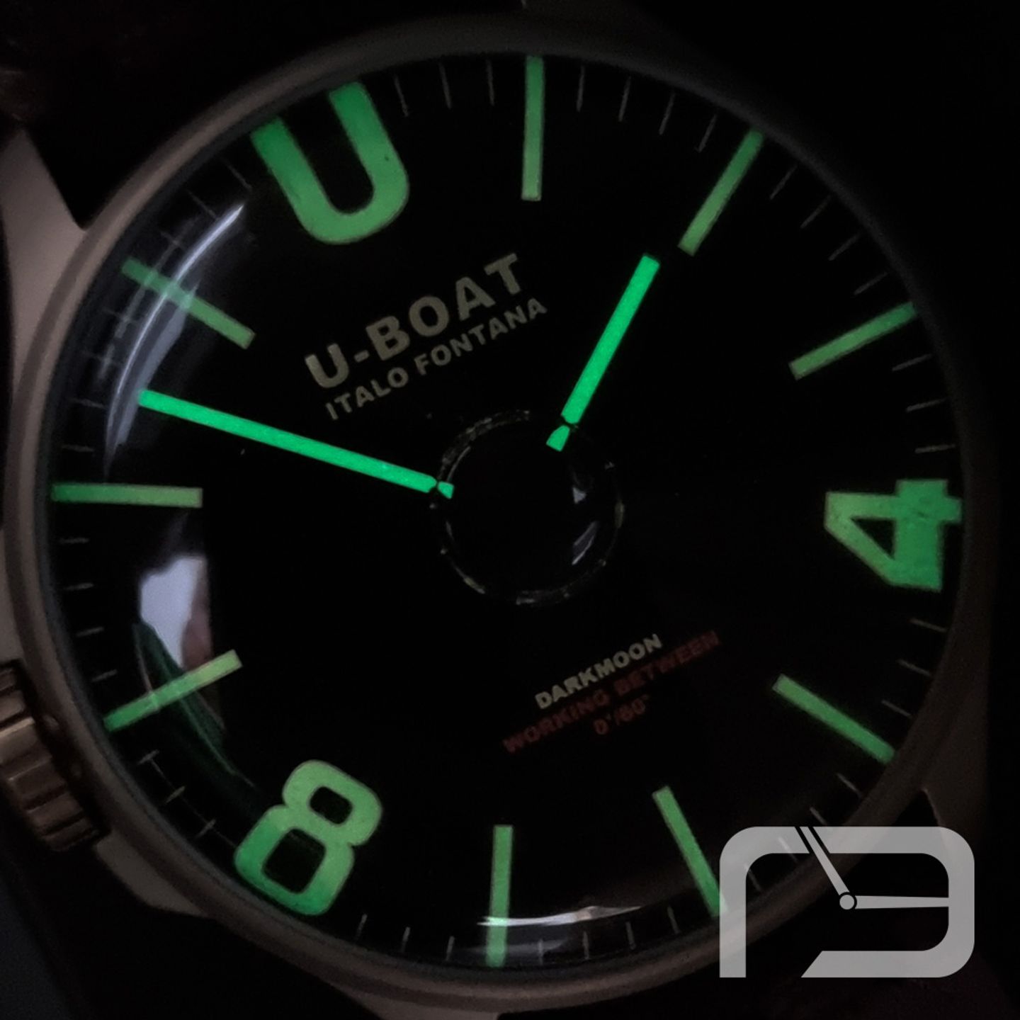 U-Boat Unknown 8467/A (Unknown (random serial)) - Black dial 45 mm Steel case (5/8)