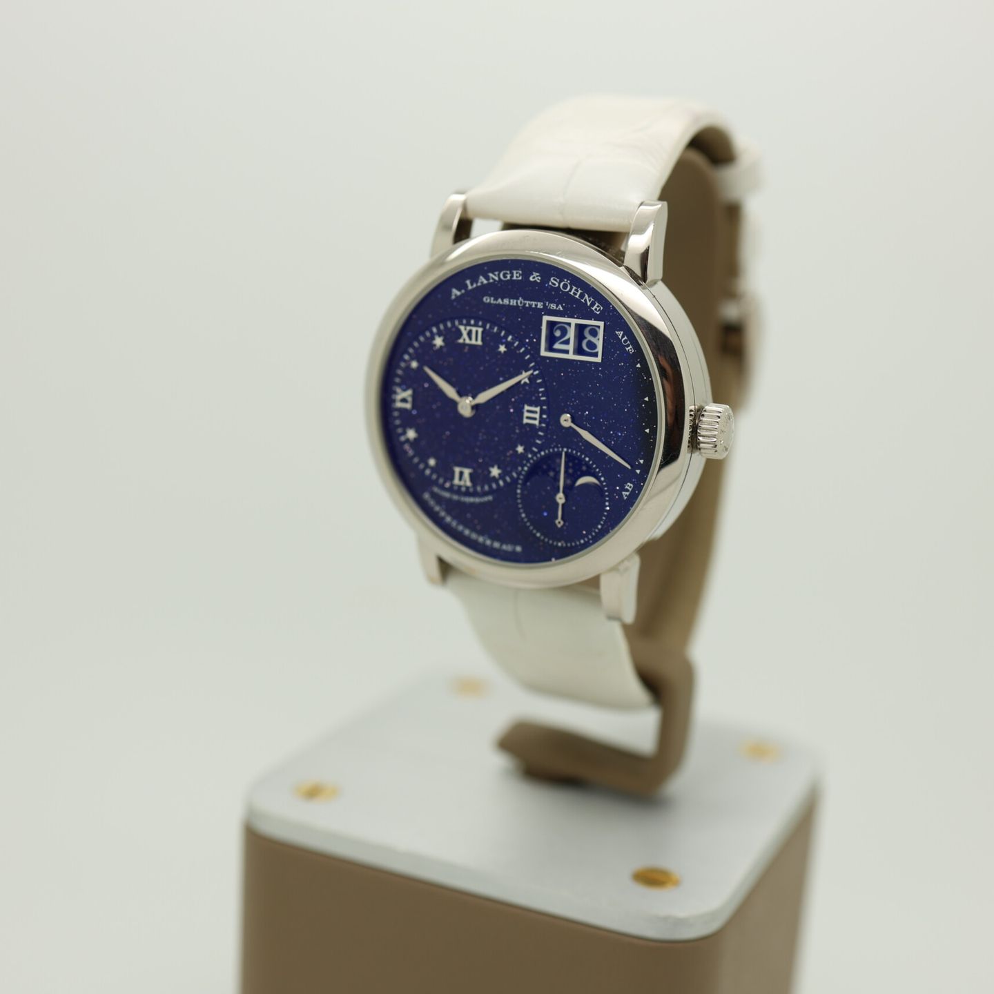 A. Lange & Söhne Little Lange 1 182.086 (2023) - Blauw wijzerplaat 37mm Witgoud (1/8)