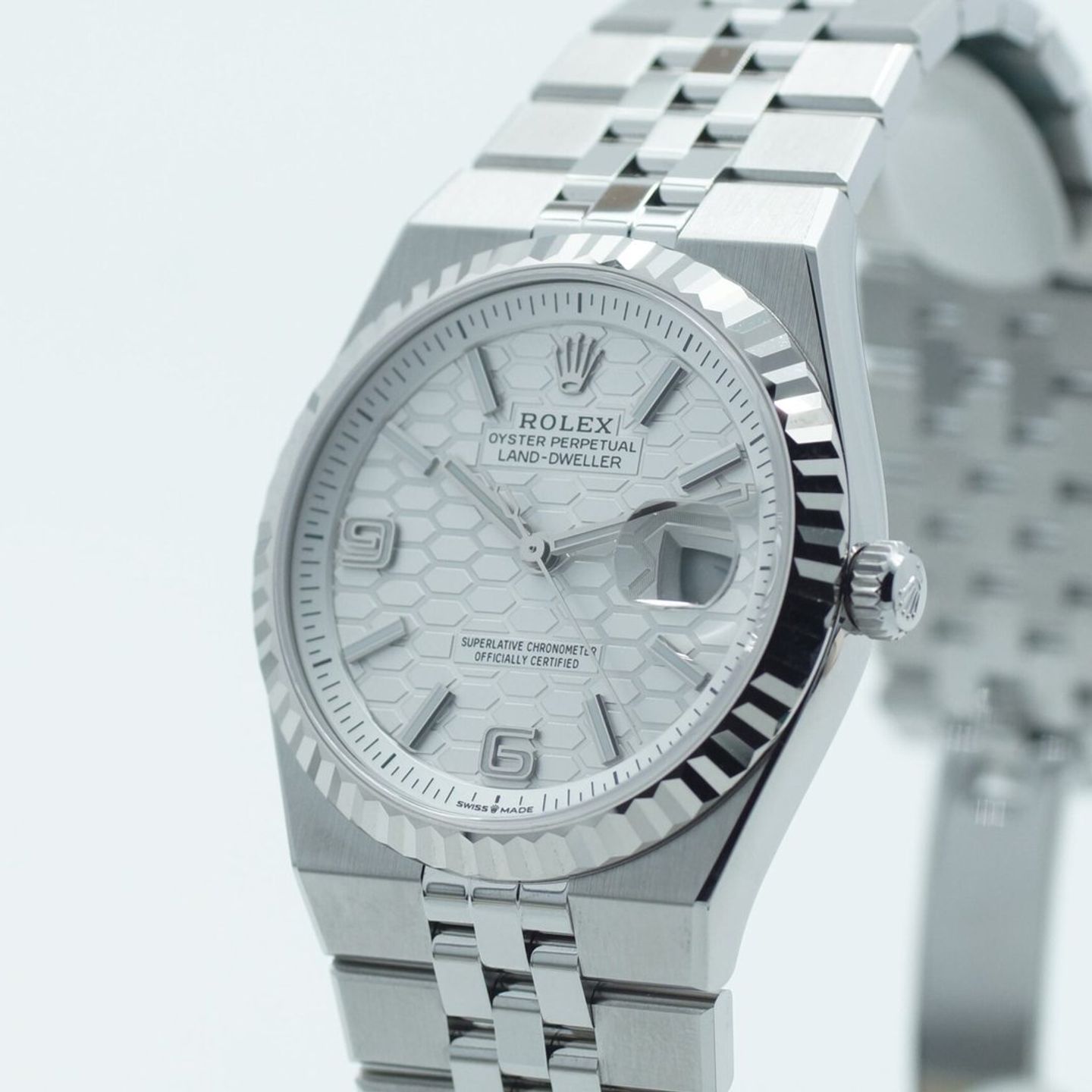 Rolex Land-Dweller 36 127234 (2026) - White dial 36 mm Steel case (4/8)