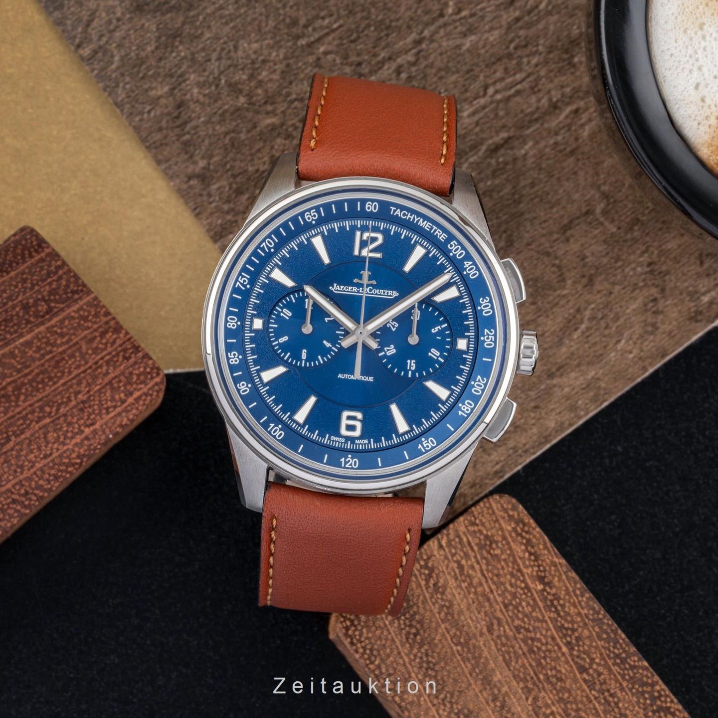 Jaeger-LeCoultre Polaris Q9028480 (Onbekend (willekeurig serienummer)) - Blauw wijzerplaat 42mm Staal (3/8)