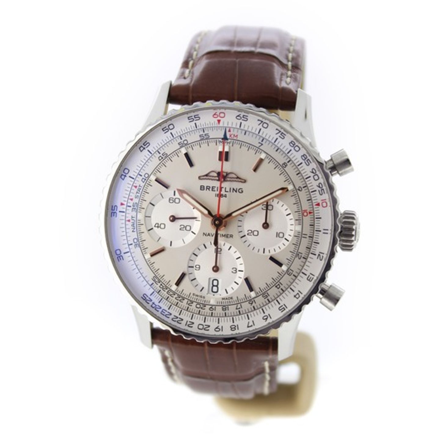Breitling Navitimer 1 B01 Chronograph AB0139211G1P1 (2023) - Zilver wijzerplaat 41mm Staal (2/7)