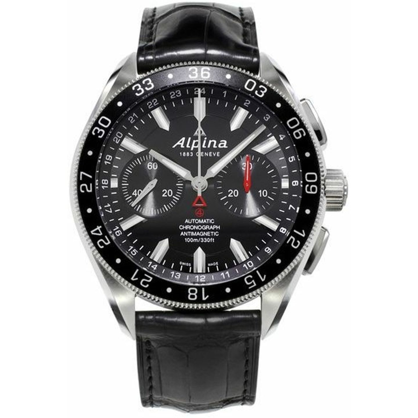 Alpina Alpiner AL-860B5AQ6 (2024) - Zwart wijzerplaat 44mm Staal (1/3)