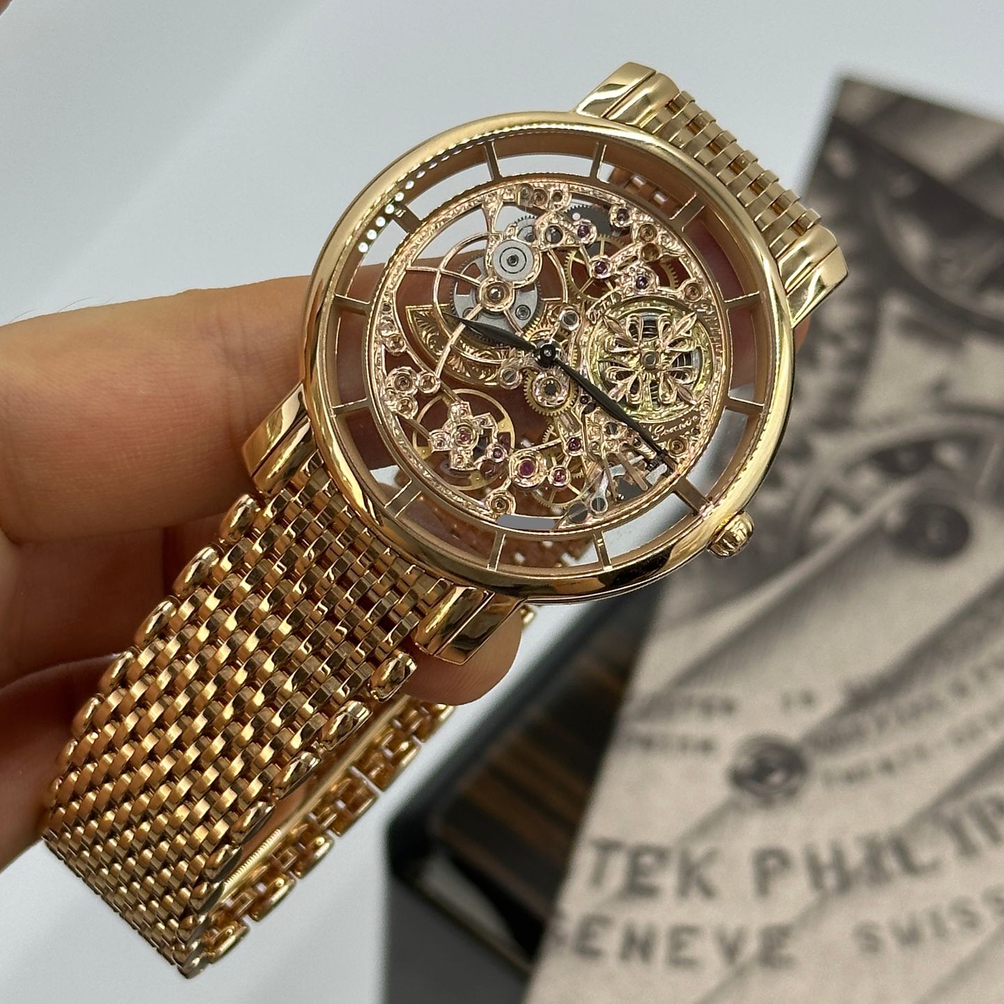 Patek Philippe Complications 5180/1R-001 (2023) - Transparent dial 39 mm Rose Gold case (7/8)