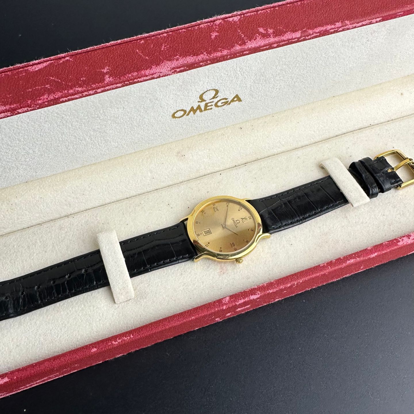 Omega Vintage 196.772 (1985) - Goud wijzerplaat 31mm Geelgoud (3/8)