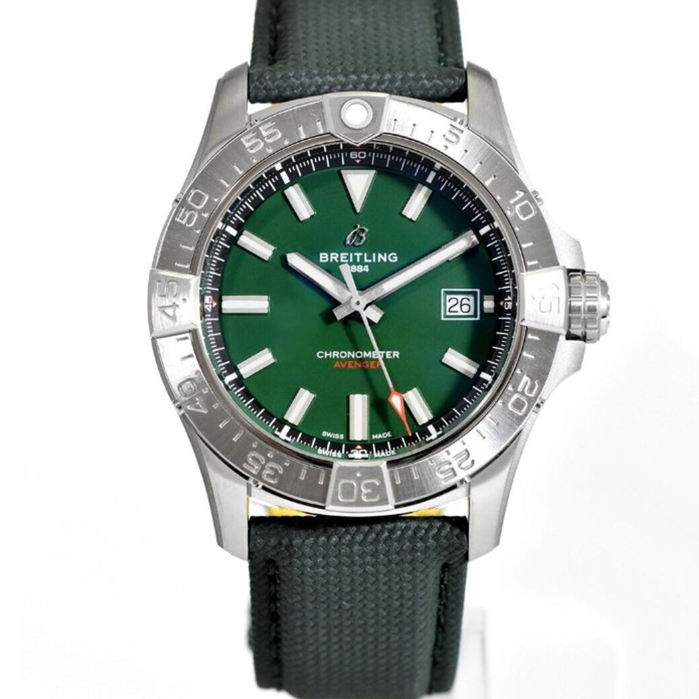 Breitling Avenger A17328101L1X1 (2024) - Groen wijzerplaat 42mm Staal (1/1)