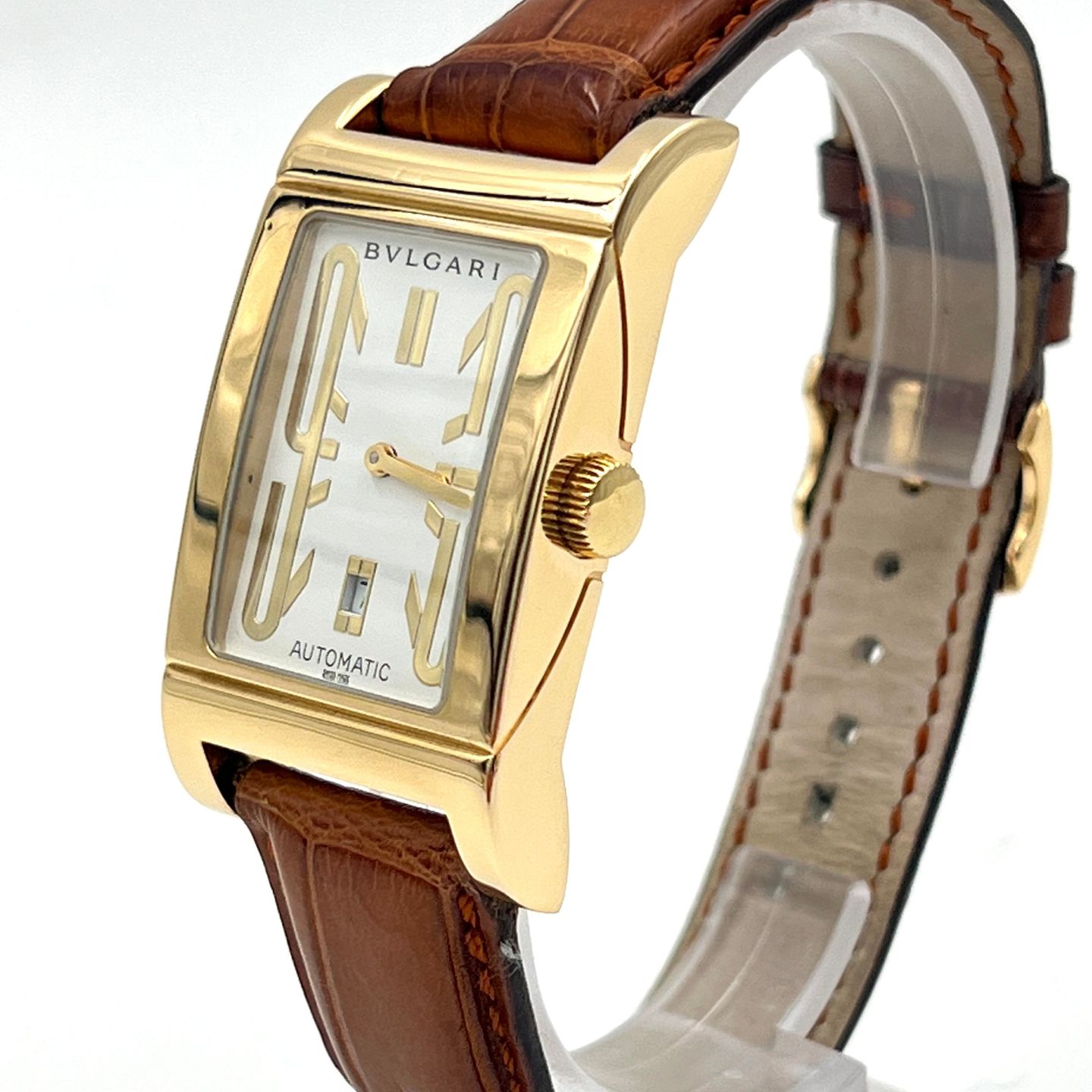 Bulgari Rettangolo RT 45 G (Unknown (random serial)) - White dial 26 mm Yellow Gold case (2/8)