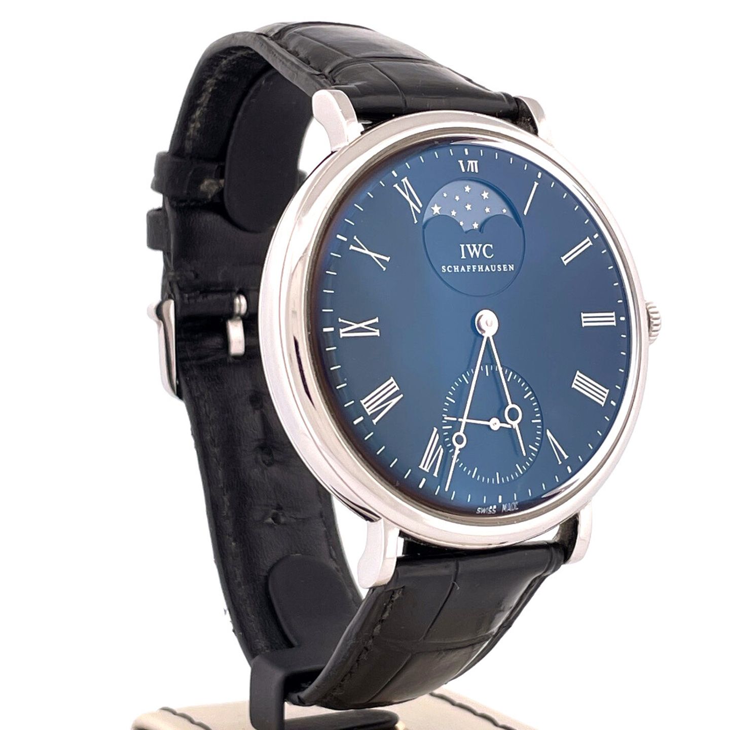 IWC Portofino Hand-Wound IW544801 (2012) - Black dial 46 mm Steel case (2/4)