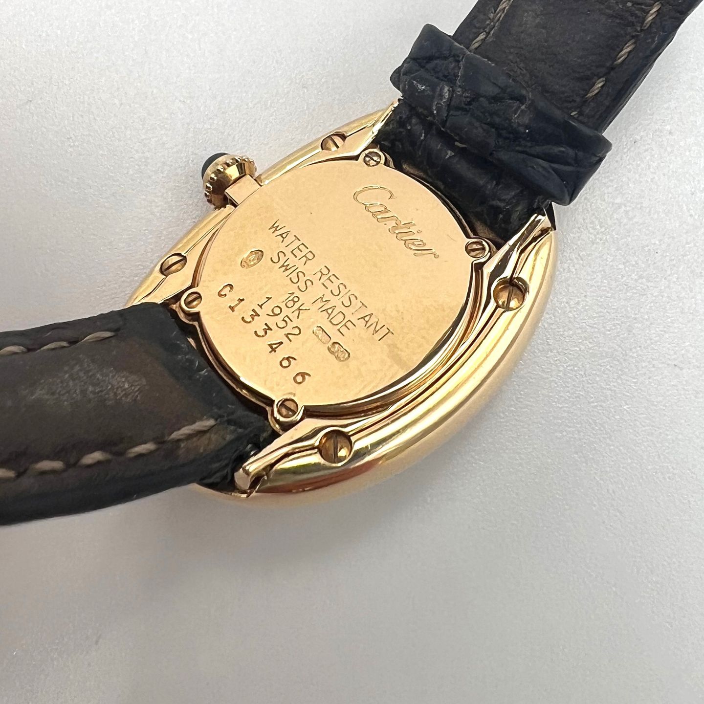 Cartier Baignoire 1952 (Unknown (random serial)) - White dial 22 mm Yellow Gold case (4/4)