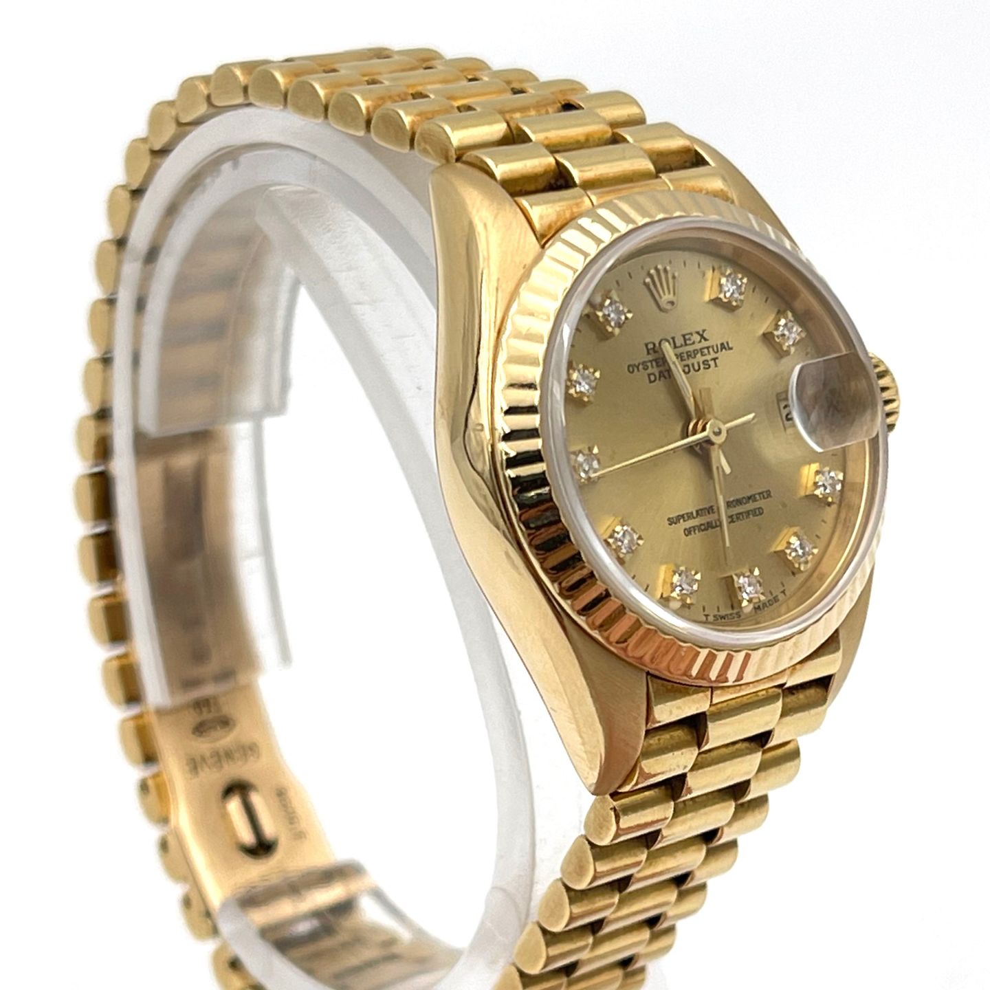 Rolex Lady-Datejust 69178 (1996) - Gold dial 26 mm Yellow Gold case (4/6)