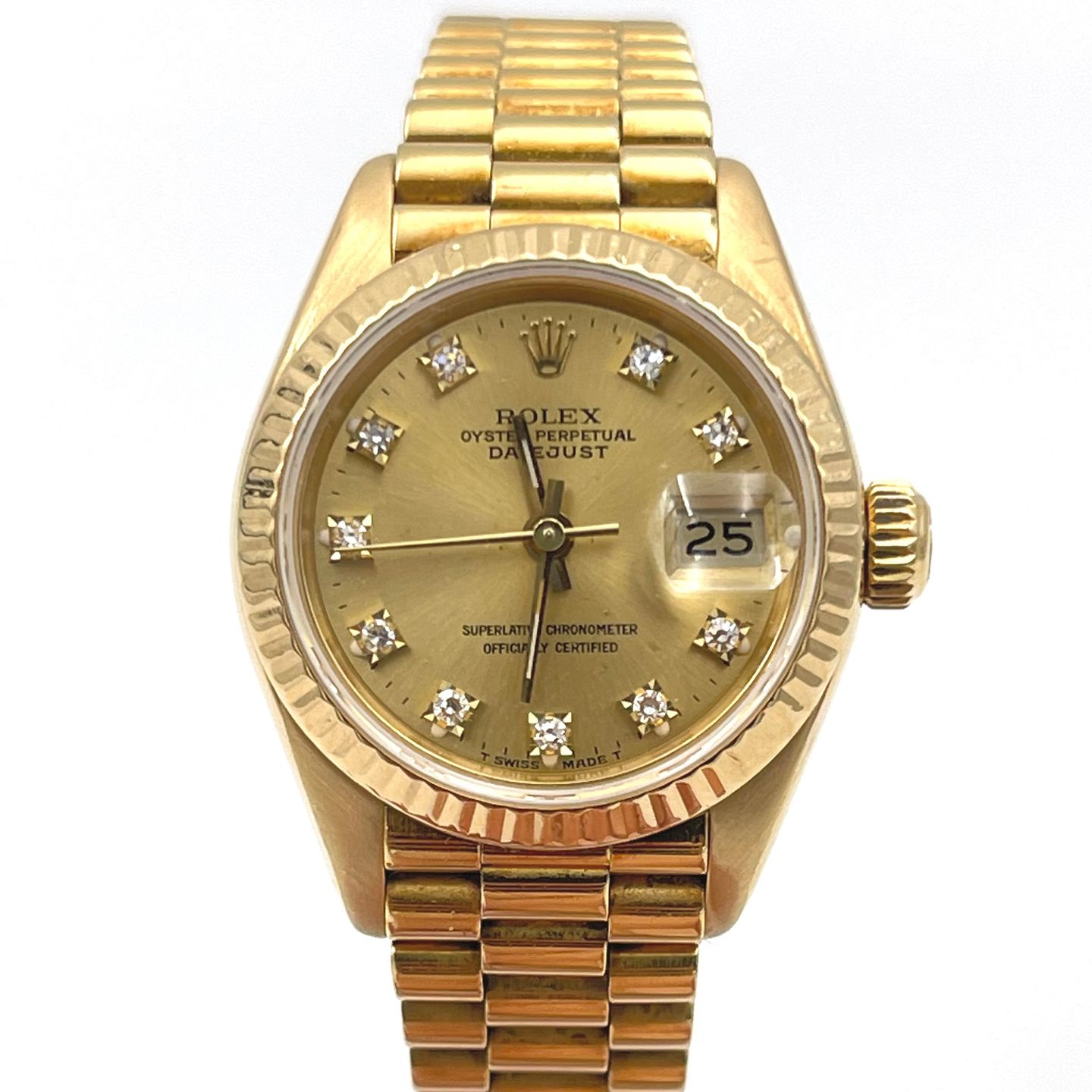 Rolex Lady-Datejust 69178 (1996) - Gold dial 26 mm Yellow Gold case (1/6)
