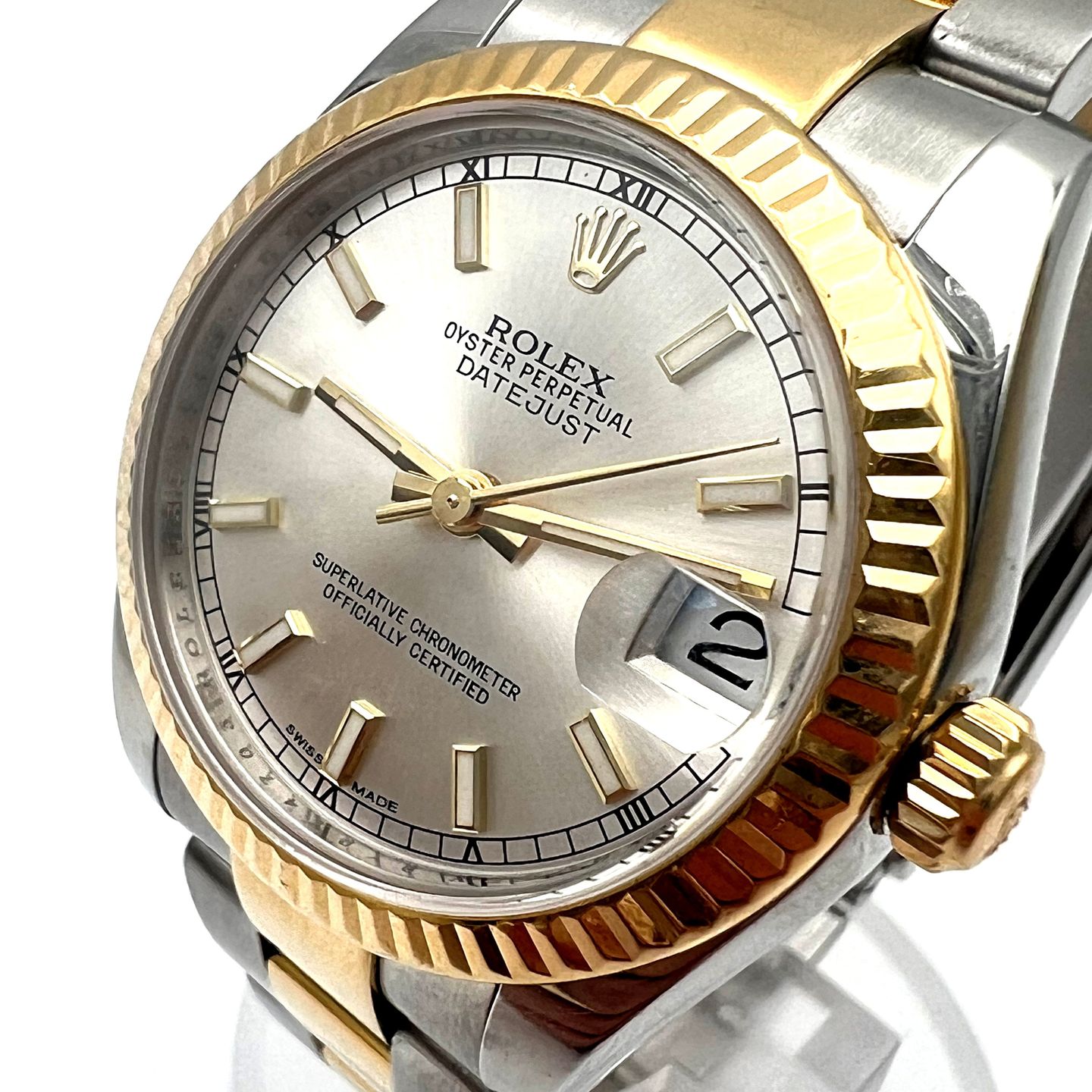 Rolex Lady-Datejust 178273 (2018) - Silver dial 31 mm Gold/Steel case (5/5)