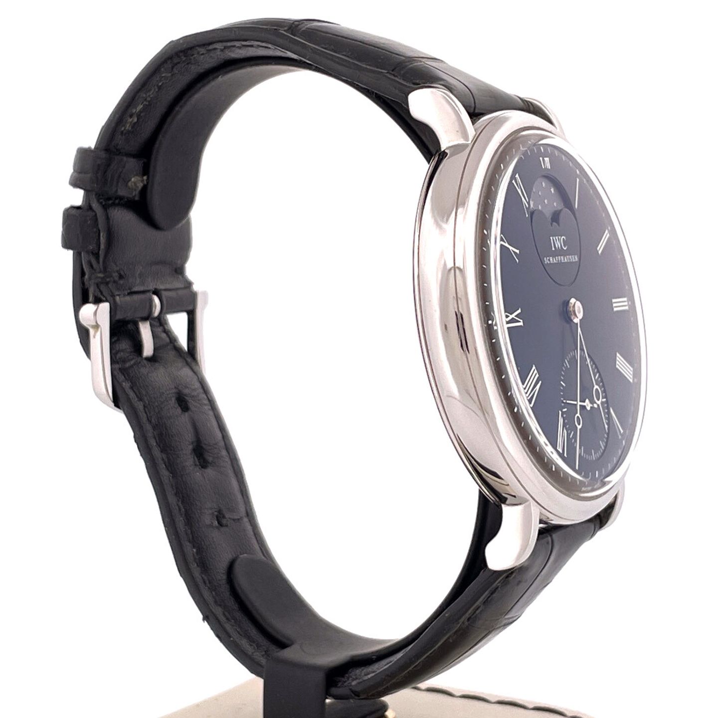 IWC Portofino Hand-Wound IW544801 (2012) - Black dial 46 mm Steel case (3/4)