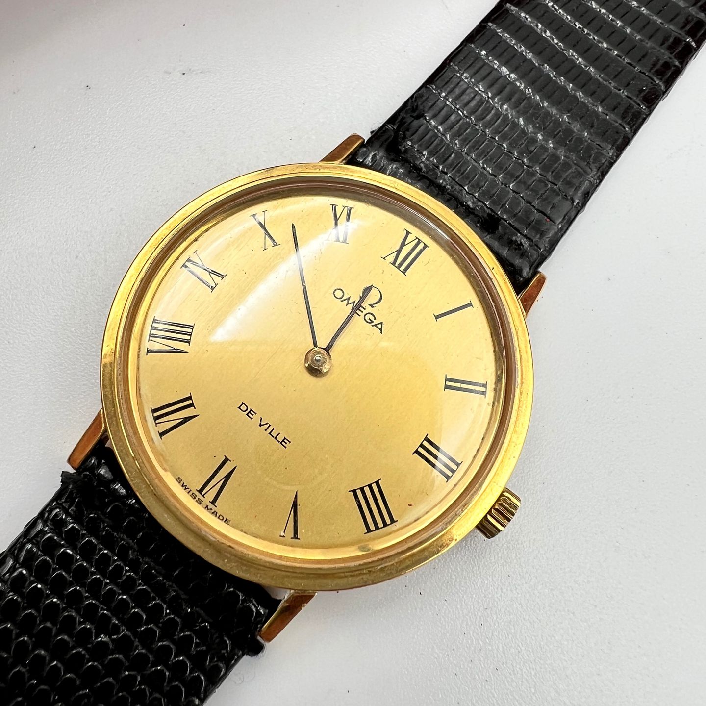 Omega De Ville Unknown (Unknown (random serial)) - Gold dial 33 mm Yellow Gold case (4/7)