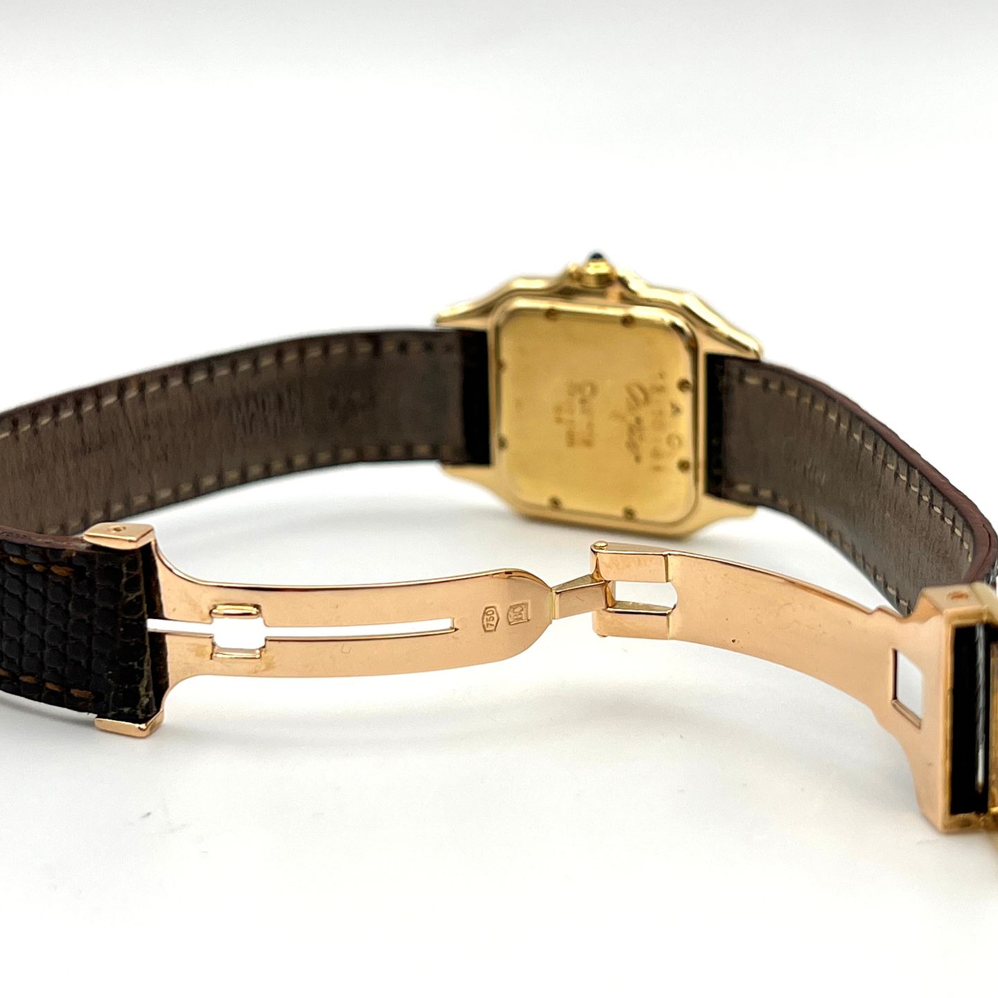 Cartier Tank Américaine 1740 (Unknown (random serial)) - Yellow dial 27 mm Yellow Gold case (7/7)