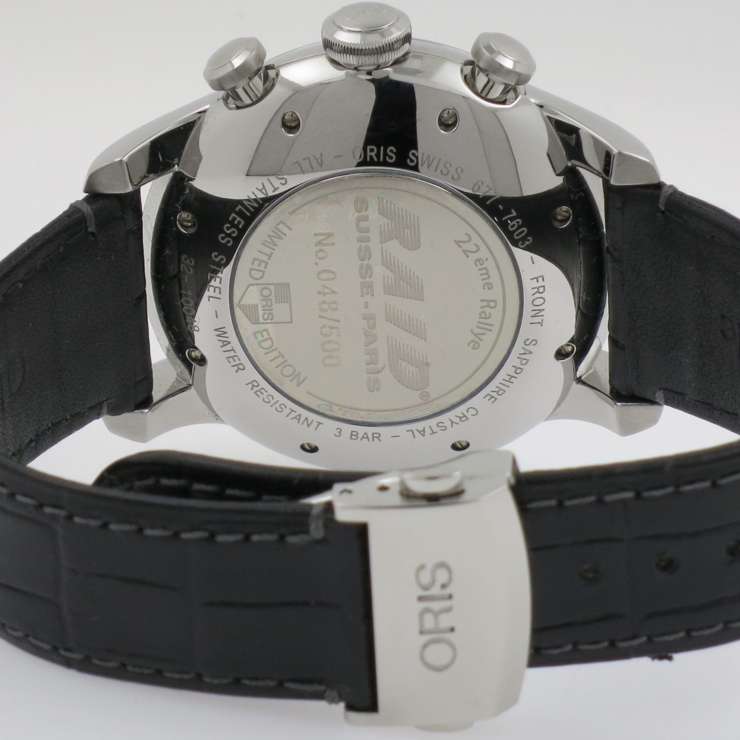 Oris Raid 01 677 7603 4084 (2014) - Black dial 44 mm Steel case (3/4)