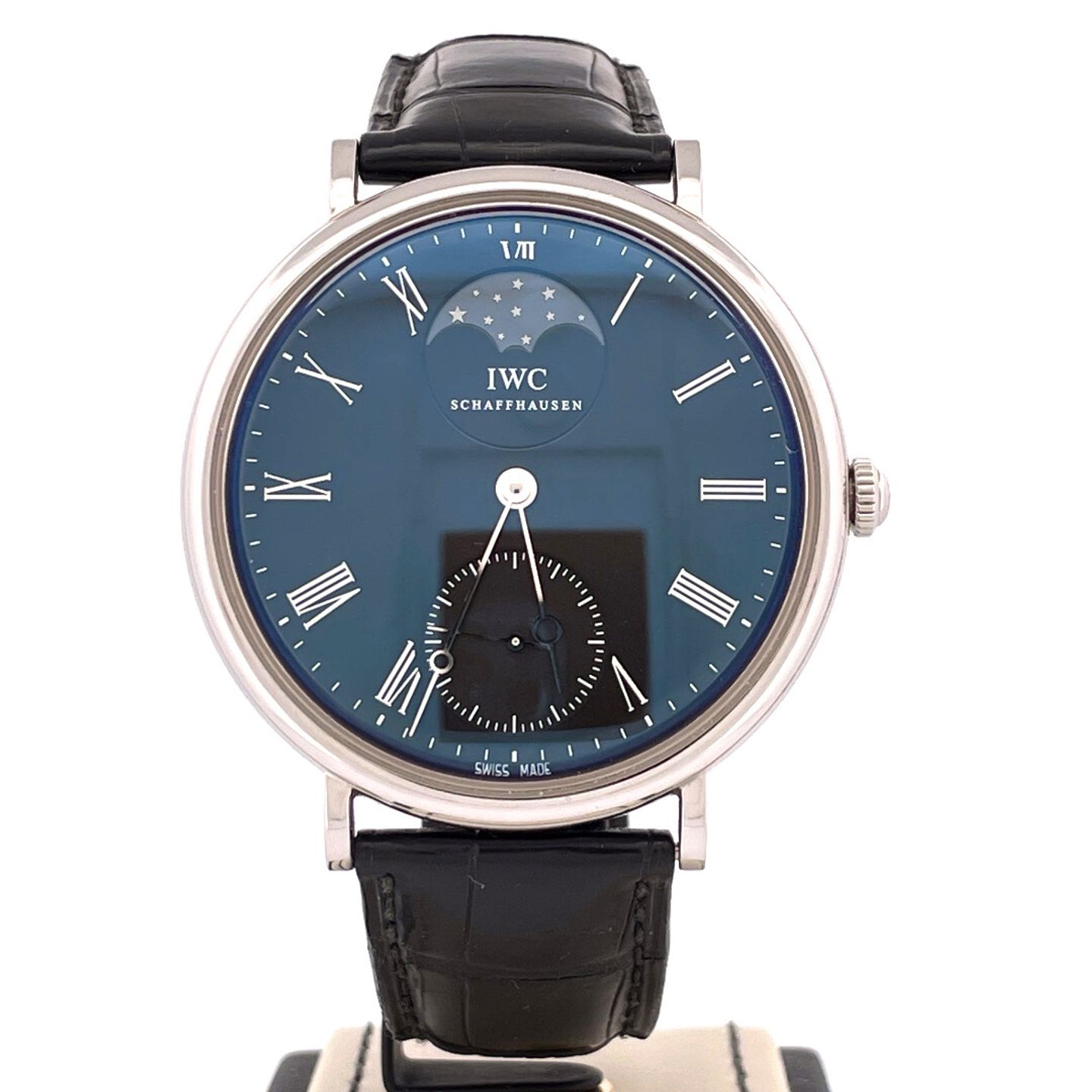 IWC Portofino Hand-Wound IW544801 (2012) - Black dial 46 mm Steel case (1/4)
