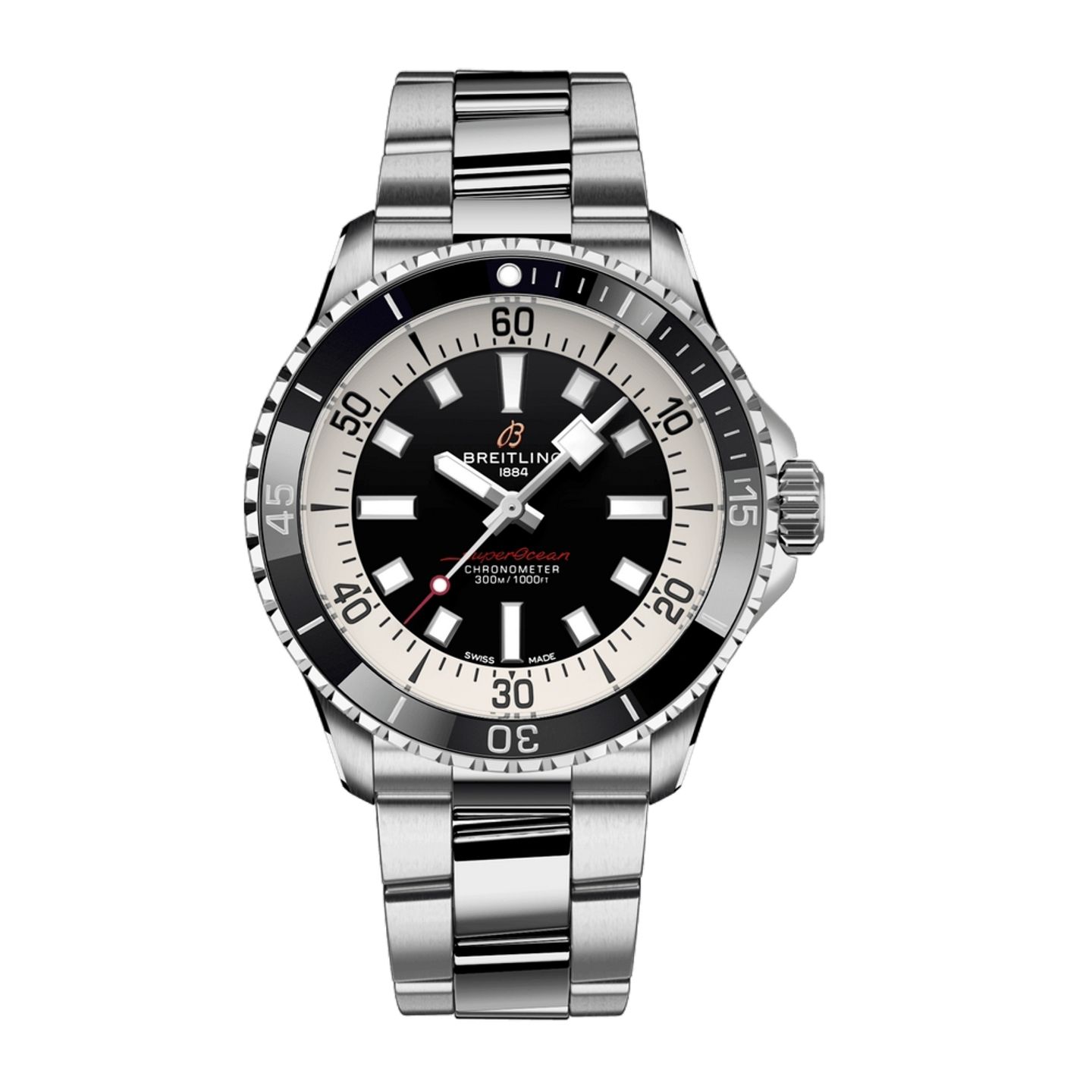 Breitling Superocean 42 A17375211B1A1 (2023) - Zwart wijzerplaat 42mm Staal (1/1)