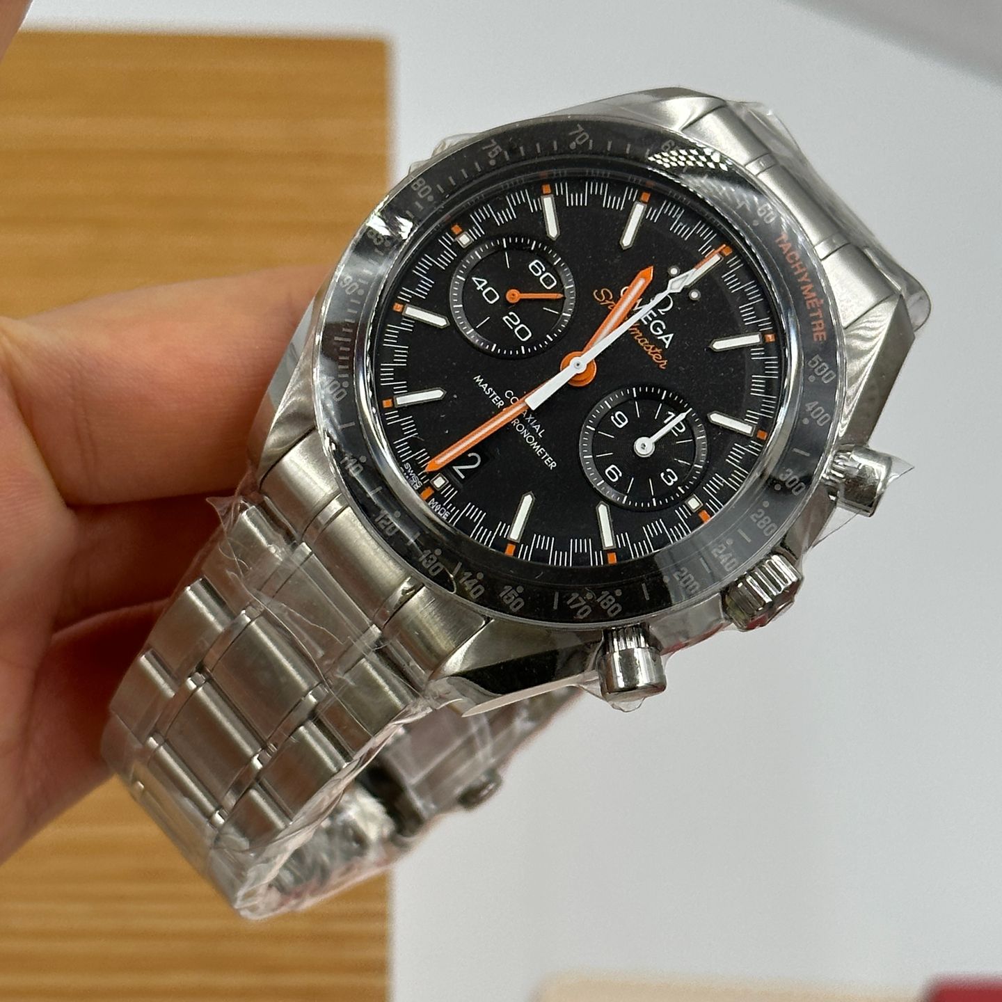 Omega Speedmaster Racing 329.30.44.51.01.002 (2023) - Zwart wijzerplaat 44mm Staal (7/8)