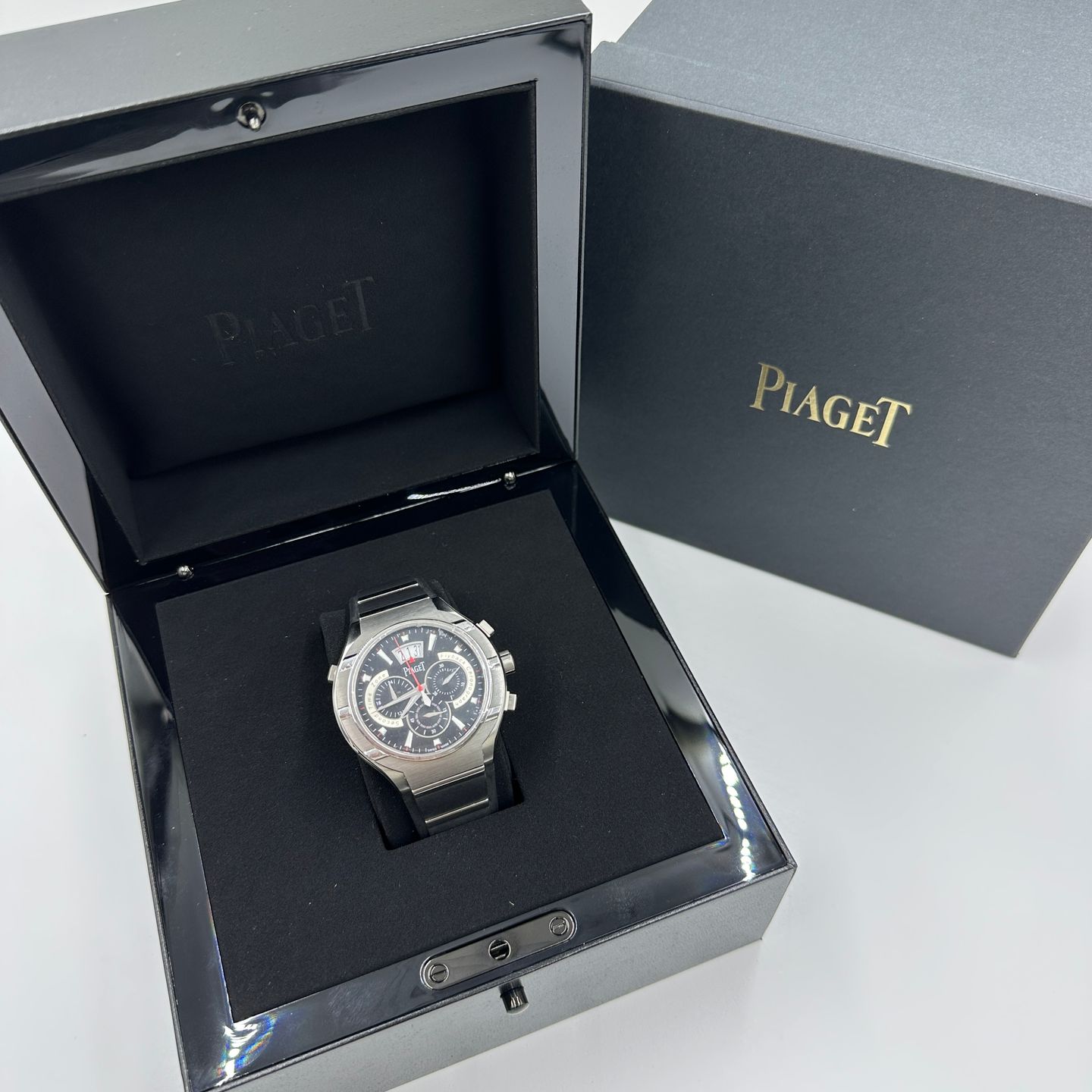 Piaget Polo FortyFive G0A34002 (2022) - Zwart wijzerplaat 45mm Titanium (2/8)