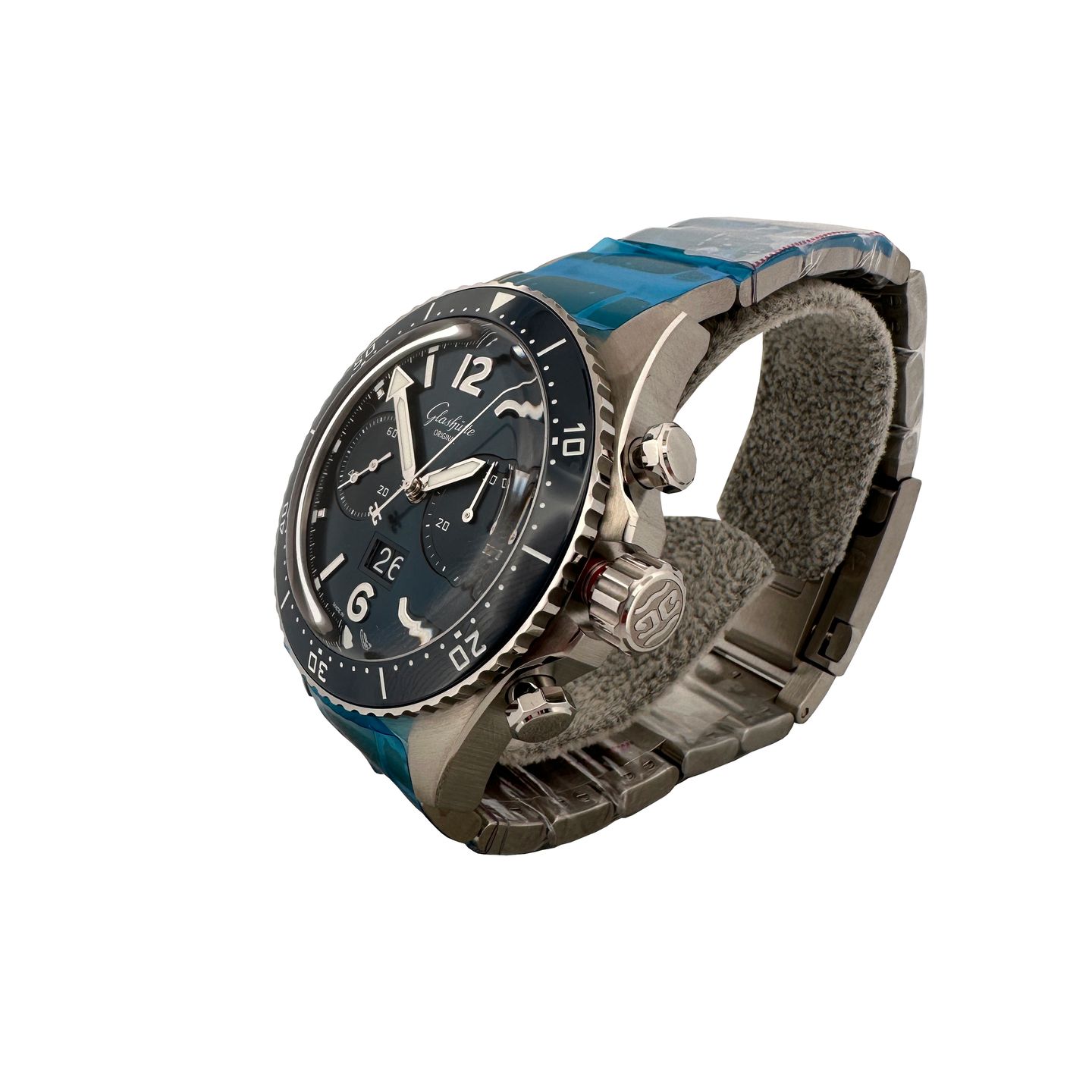 Glashütte Original SeaQ Chronograph 1-37-23-02-81-70 (2024) - Blue dial 43 mm Steel case (3/6)