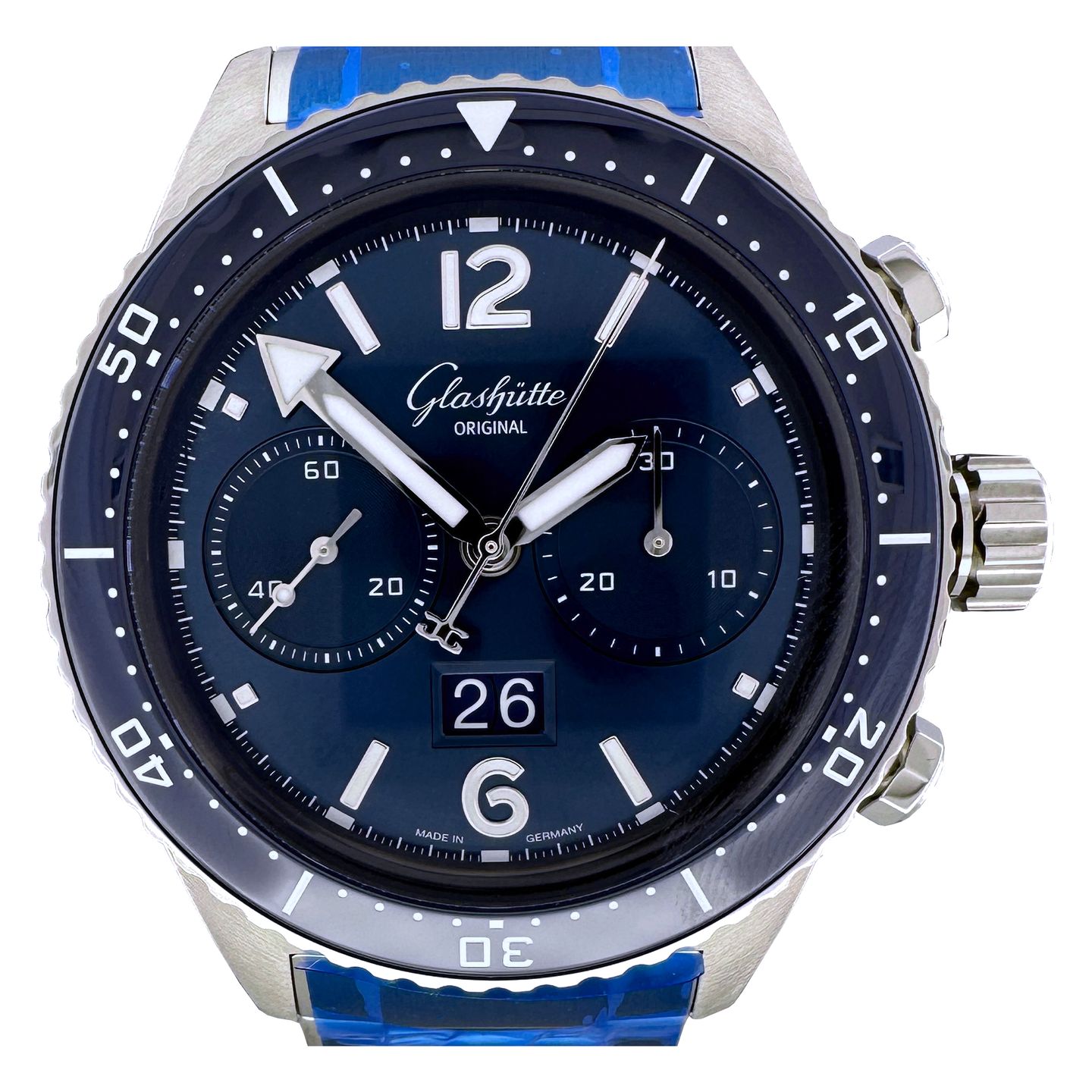 Glashütte Original SeaQ Chronograph 1-37-23-02-81-70 (2024) - Blue dial 43 mm Steel case (1/6)