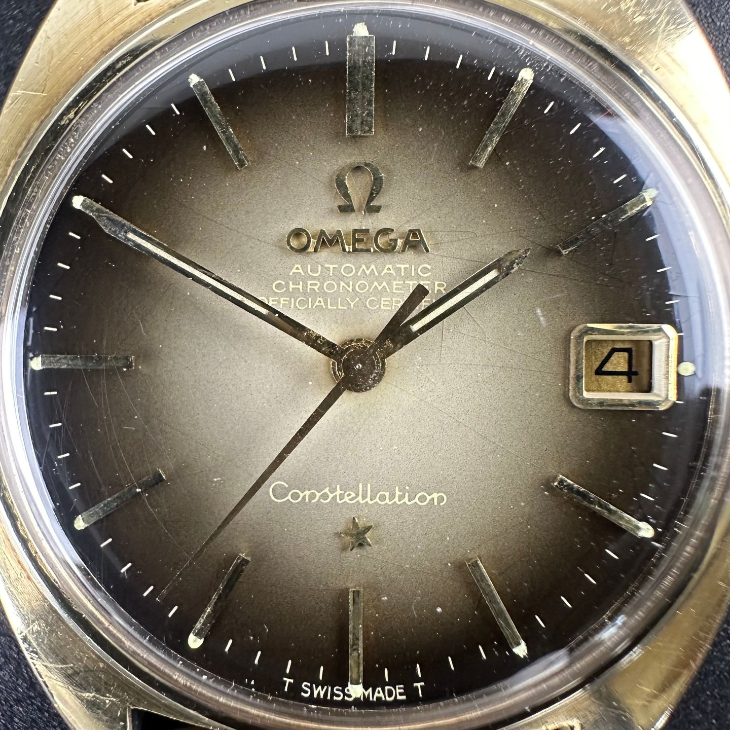 Omega Constellation 168.017 (1967) - Brown dial 36 mm Gold/Steel case (8/8)