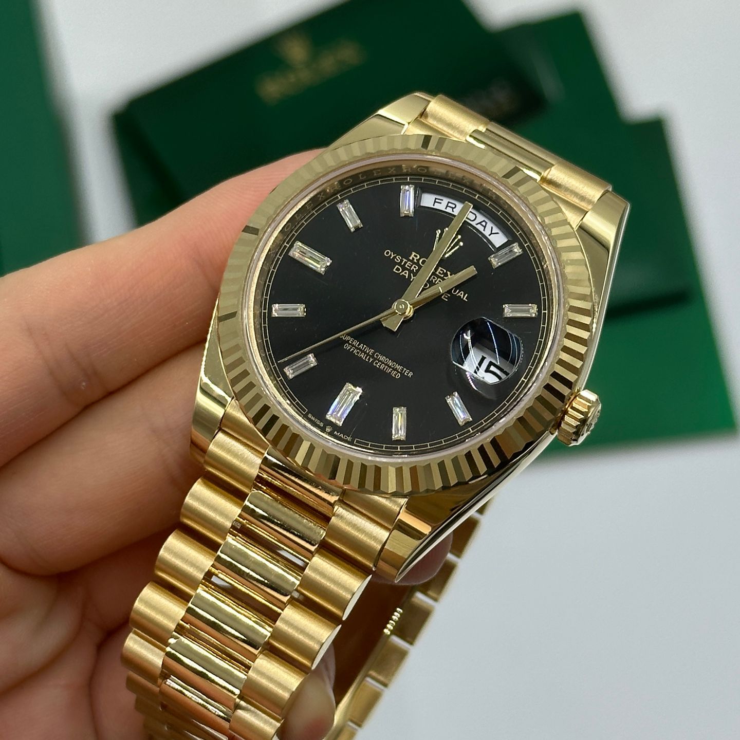 Rolex Day-Date 40 228238 (2024) - Zwart wijzerplaat 40mm Geelgoud (7/8)