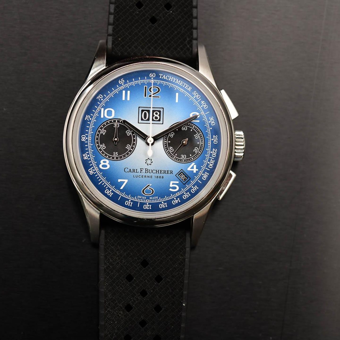 Carl F. Bucherer Heritage 00.10803.08.52.99 (2022) - Blauw wijzerplaat Onbekend Staal (6/8)