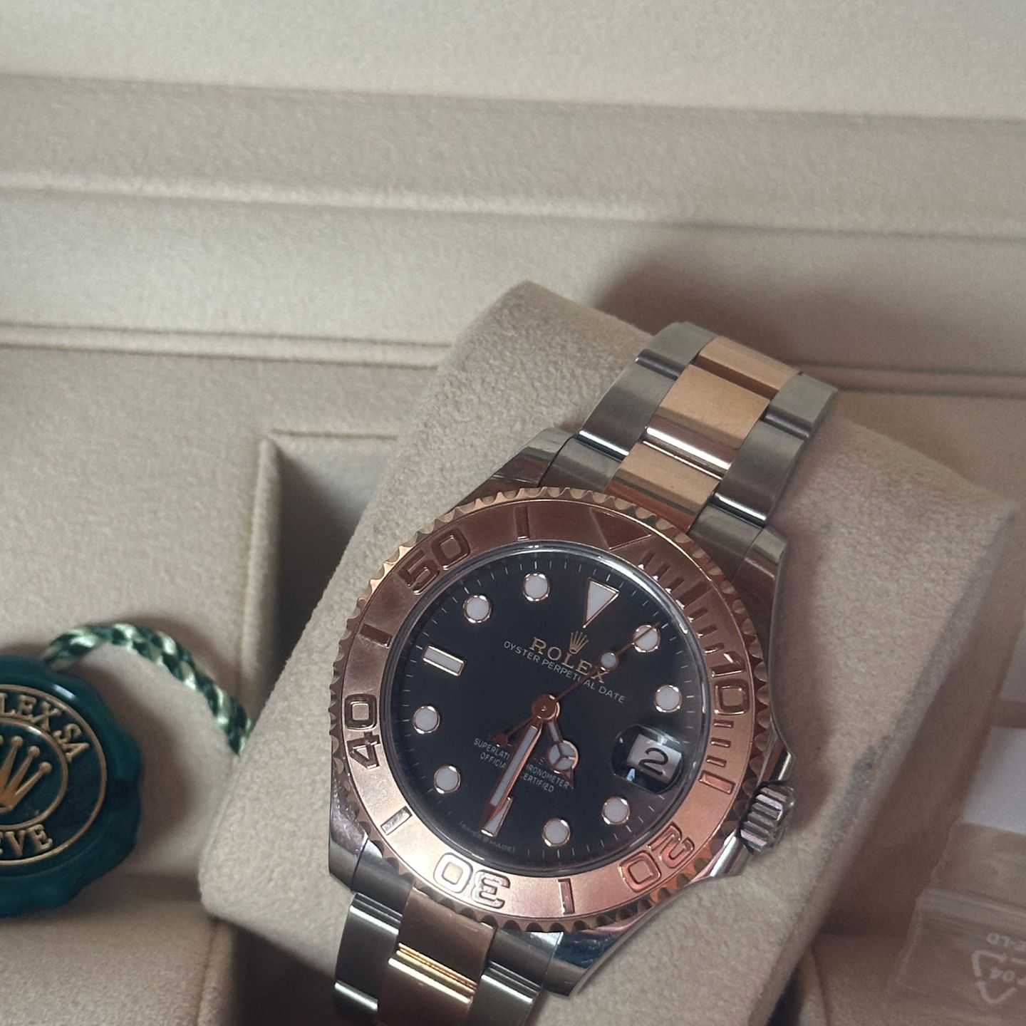 Rolex Yacht-Master 37 268621 (2021) - Zwart wijzerplaat 37mm Goud/Staal (1/2)