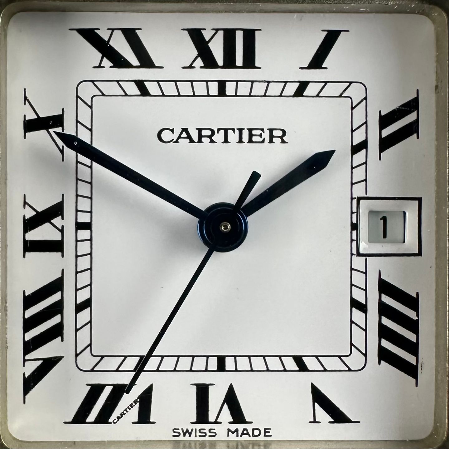 Cartier Santos Galbée 2961 (1980) - Wit wijzerplaat 29mm Staal (8/8)