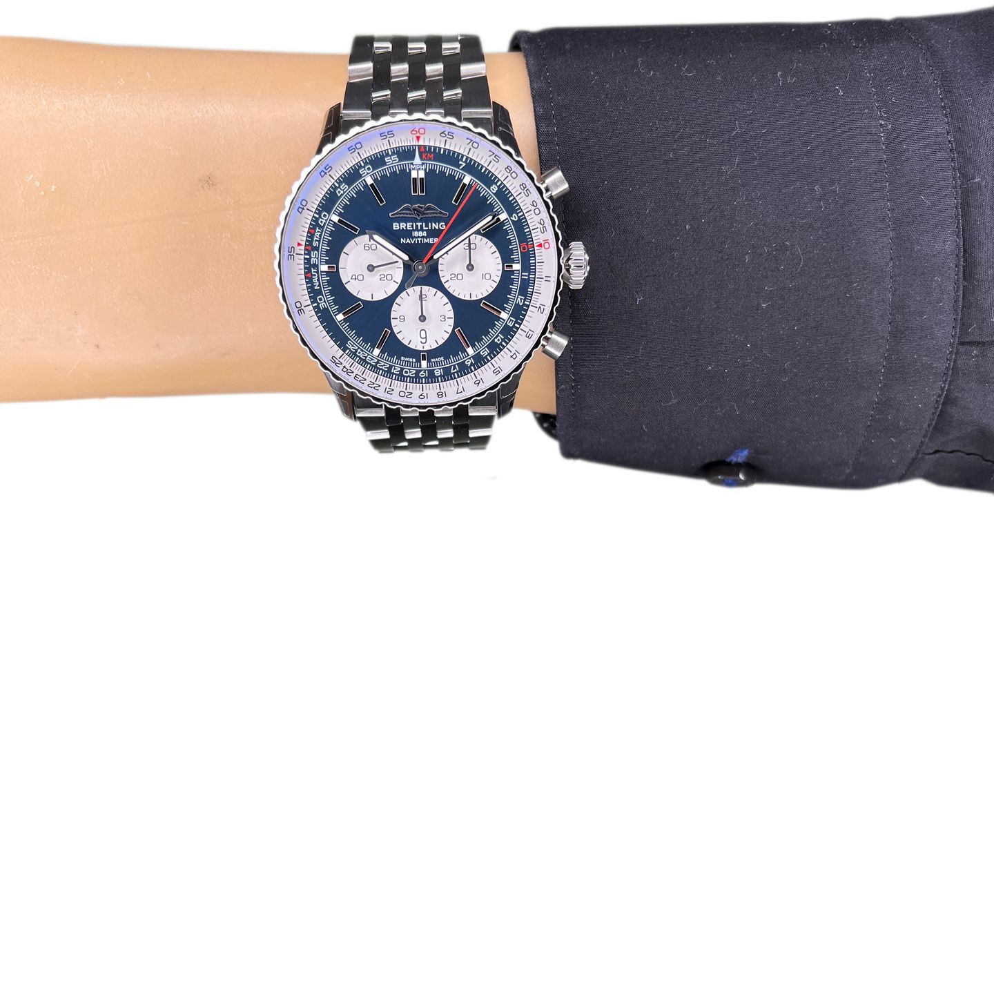 Breitling Navitimer 01 (46 MM) AB0137211C1A1 (2024) - Blue dial 46 mm Steel case (4/5)