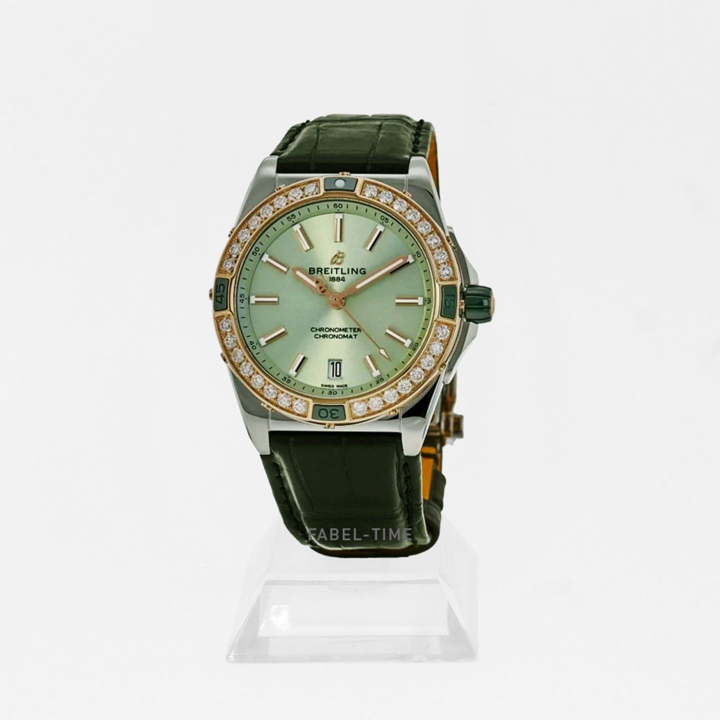 Breitling Chronomat 38 U17356531L1P1 (2024) - Green dial 38 mm Gold/Steel case (1/1)