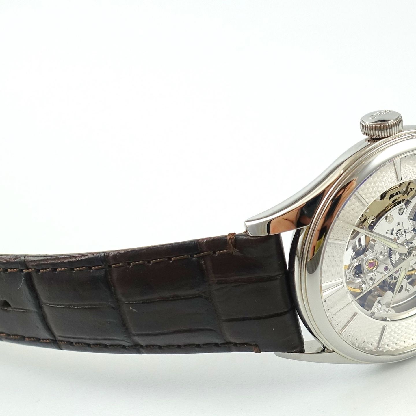 Oris Artelier Skeleton 01 734 7721 4051 (2024) - Zilver wijzerplaat 40mm Staal (4/7)