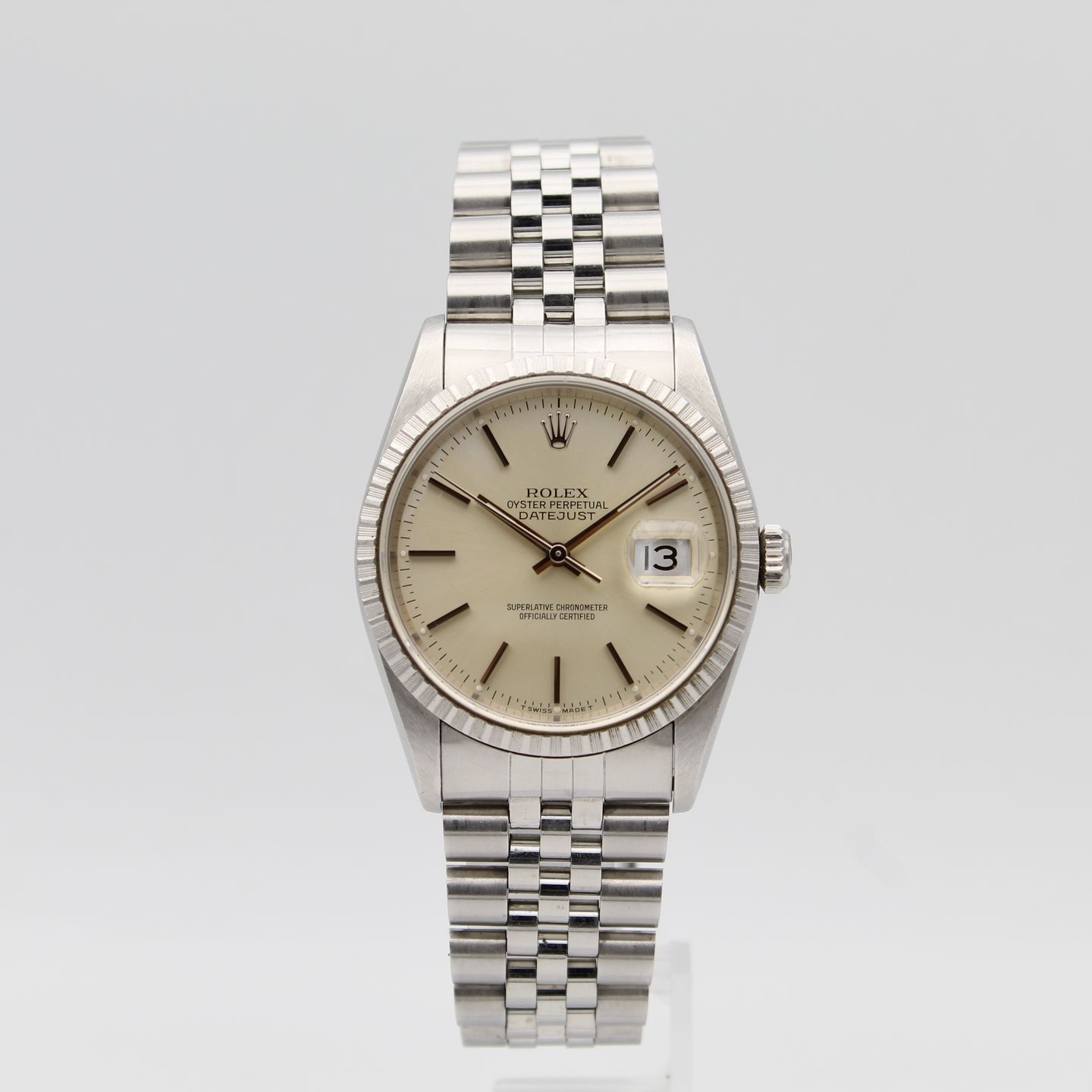 Rolex Datejust 36 16220 (1994) - Zilver wijzerplaat 36mm Staal (1/8)