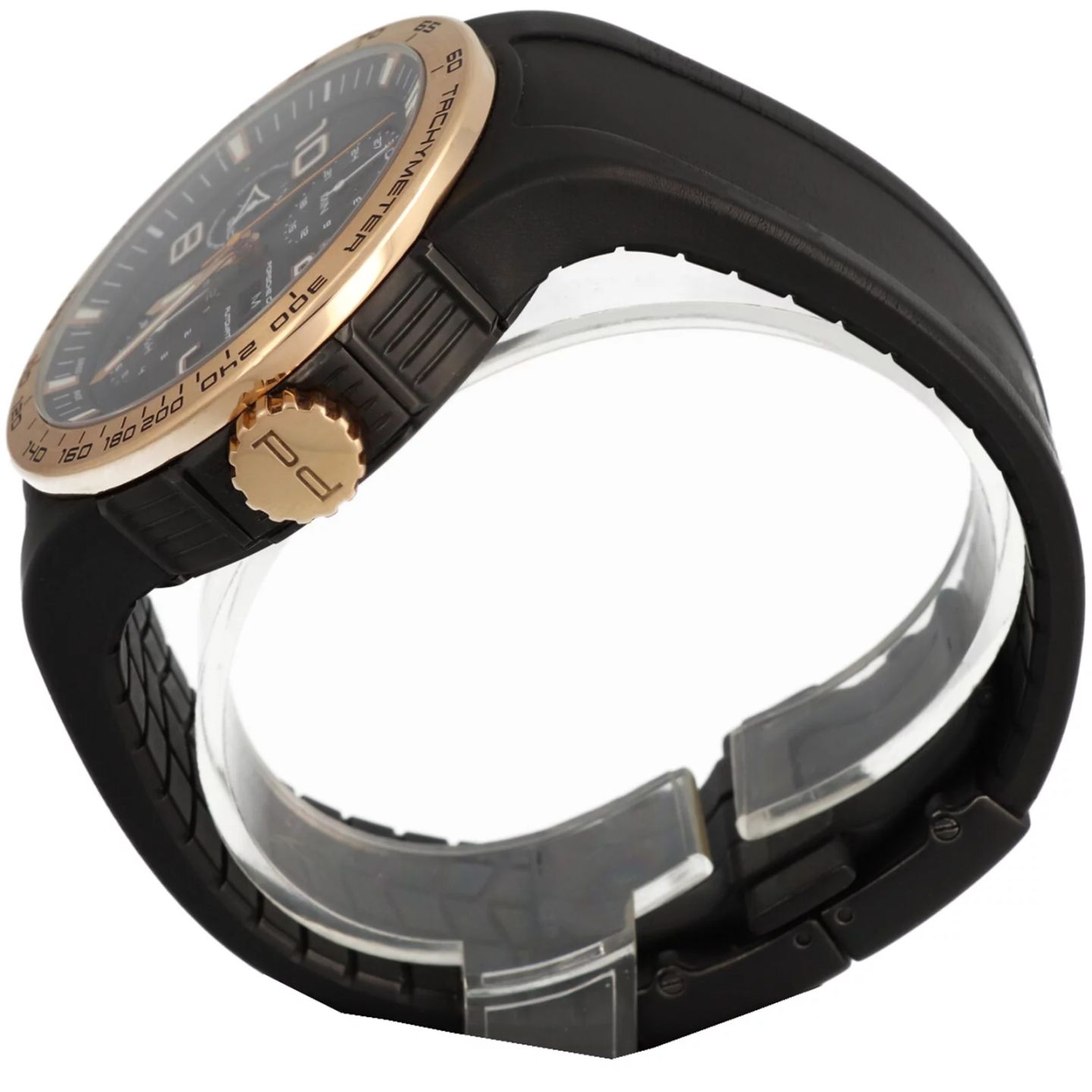 Porsche Design Flat Six P6340 (2010) - Black dial 44 mm Gold/Steel case (2/6)