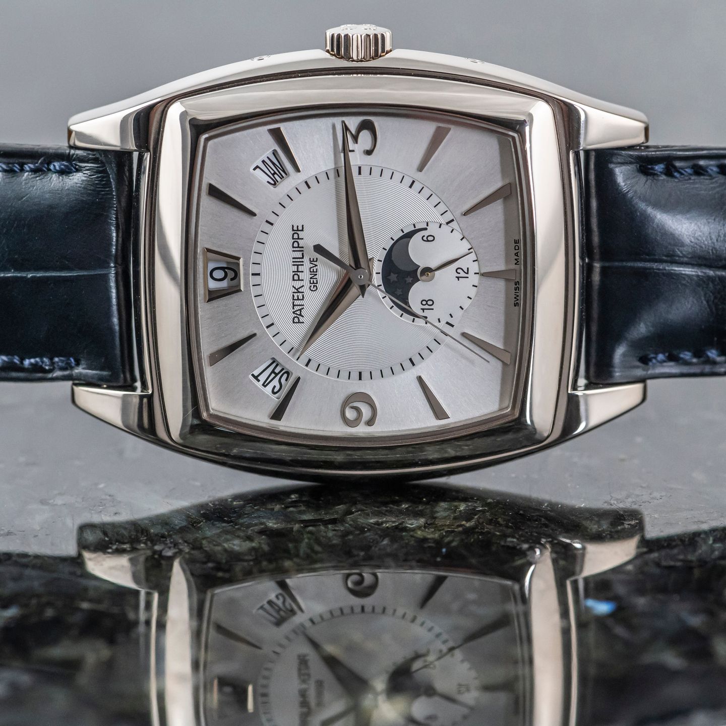 Patek Philippe Gondolo 5135G-001 (2007) - Zilver wijzerplaat 40mm Witgoud (5/8)