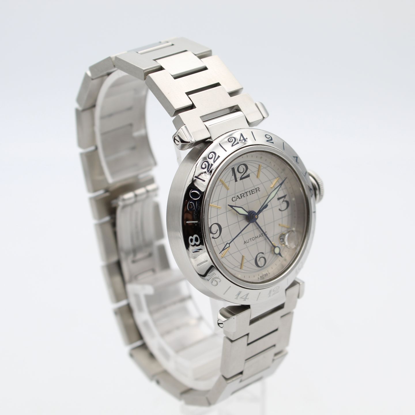 Cartier Pasha C W31029M7 (2001) - Silver dial 35 mm Steel case (4/8)